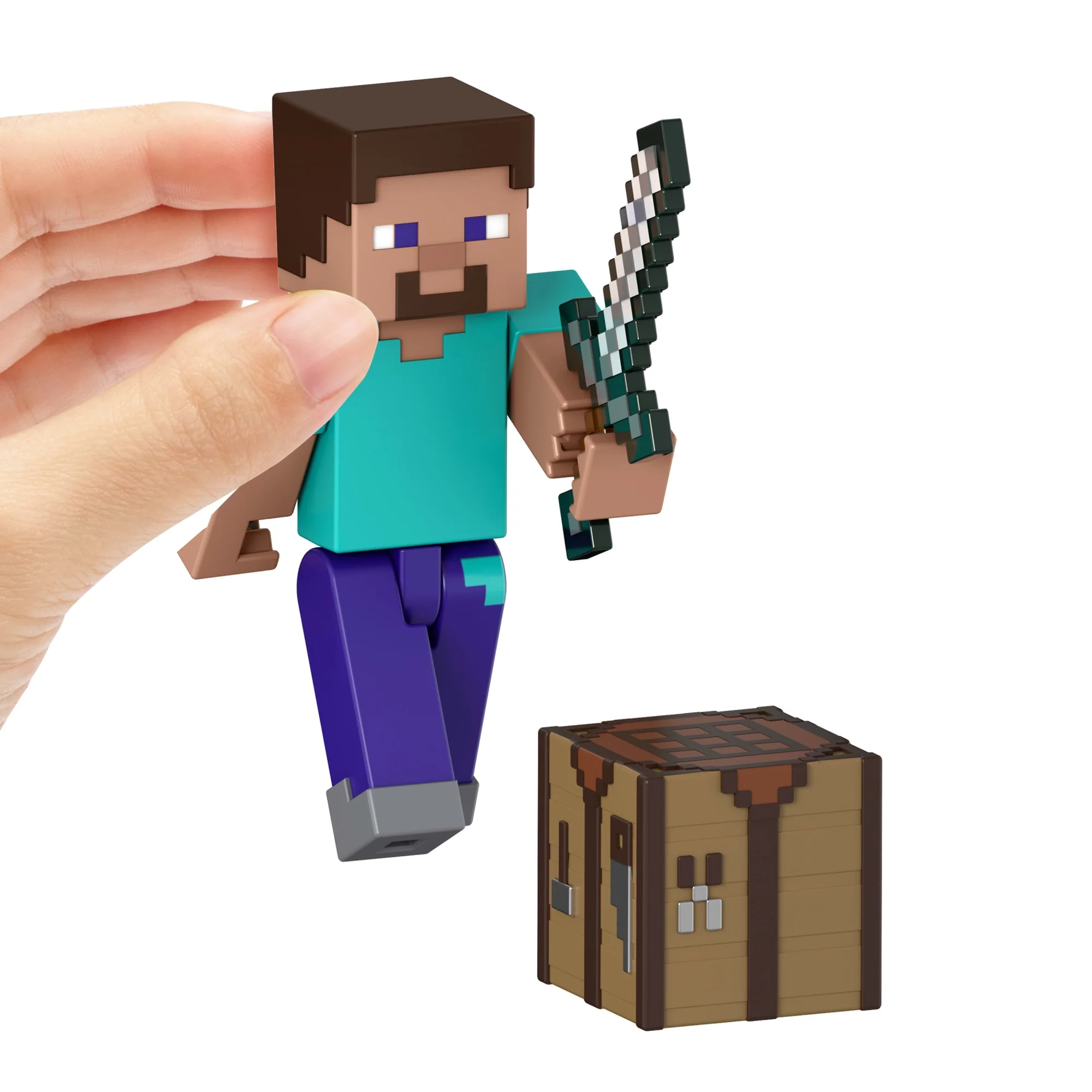 Minecraft Actionfiguren Und Zubehörteile, Maßstabsgetreu Zu Einer Ca. 8 Cm Großen Figur Mit Pixeligem Design (Figuren Können Variieren) - Image 3