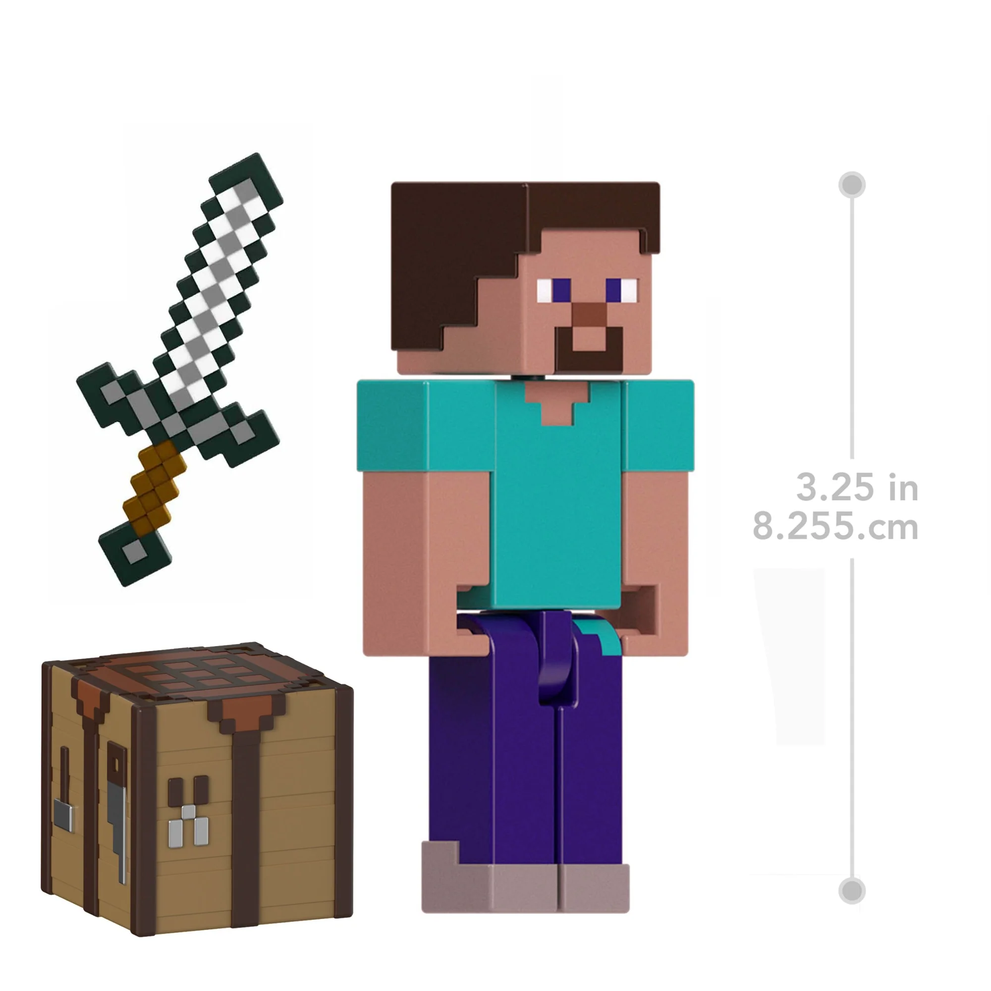 Minecraft Actionfiguren Und Zubehörteile, Maßstabsgetreu Zu Einer Ca. 8 Cm Großen Figur Mit Pixeligem Design (Figuren Können Variieren) - Image 4