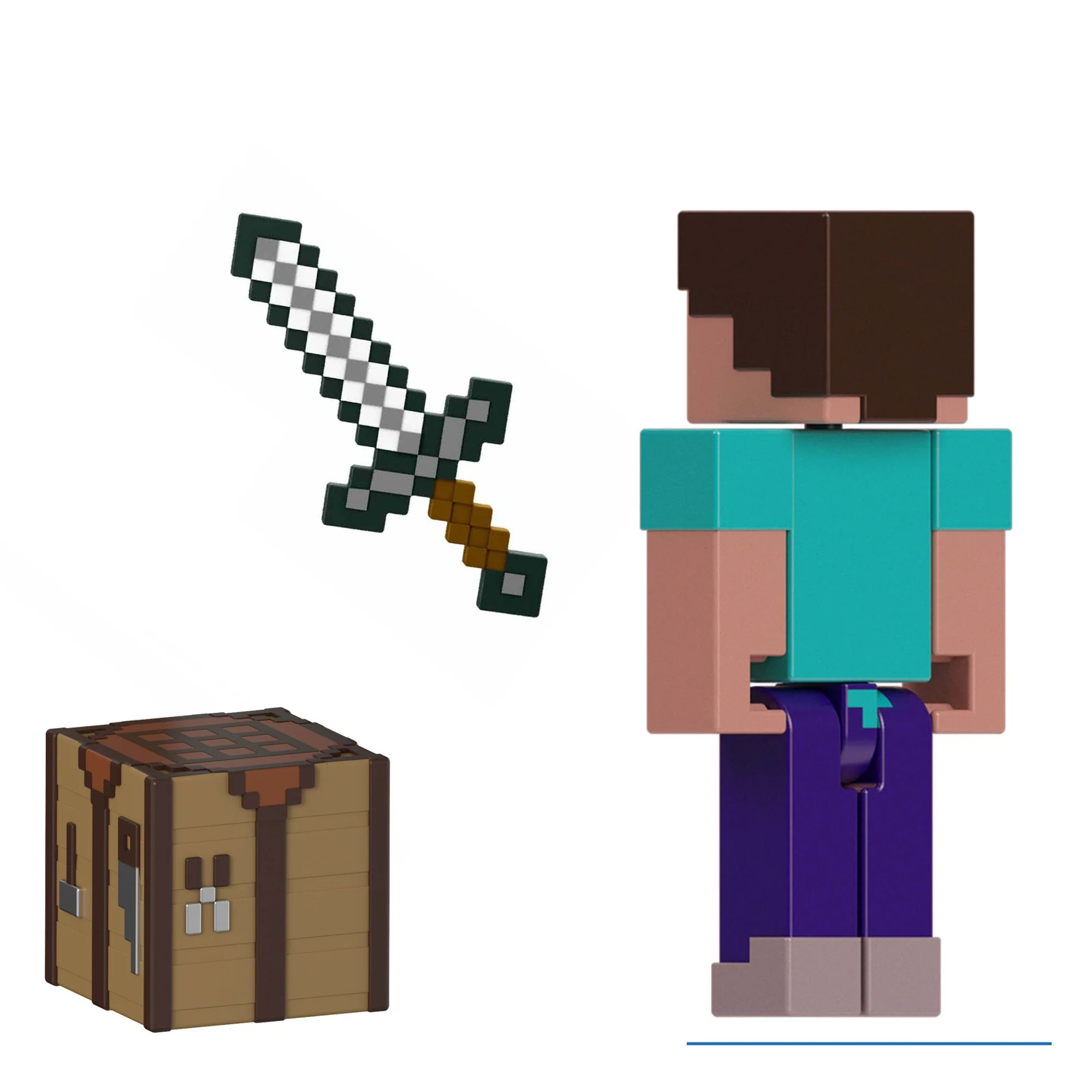 Minecraft Actionfiguren Und Zubehörteile, Maßstabsgetreu Zu Einer Ca. 8 Cm Großen Figur Mit Pixeligem Design (Figuren Können Variieren) - Image 5