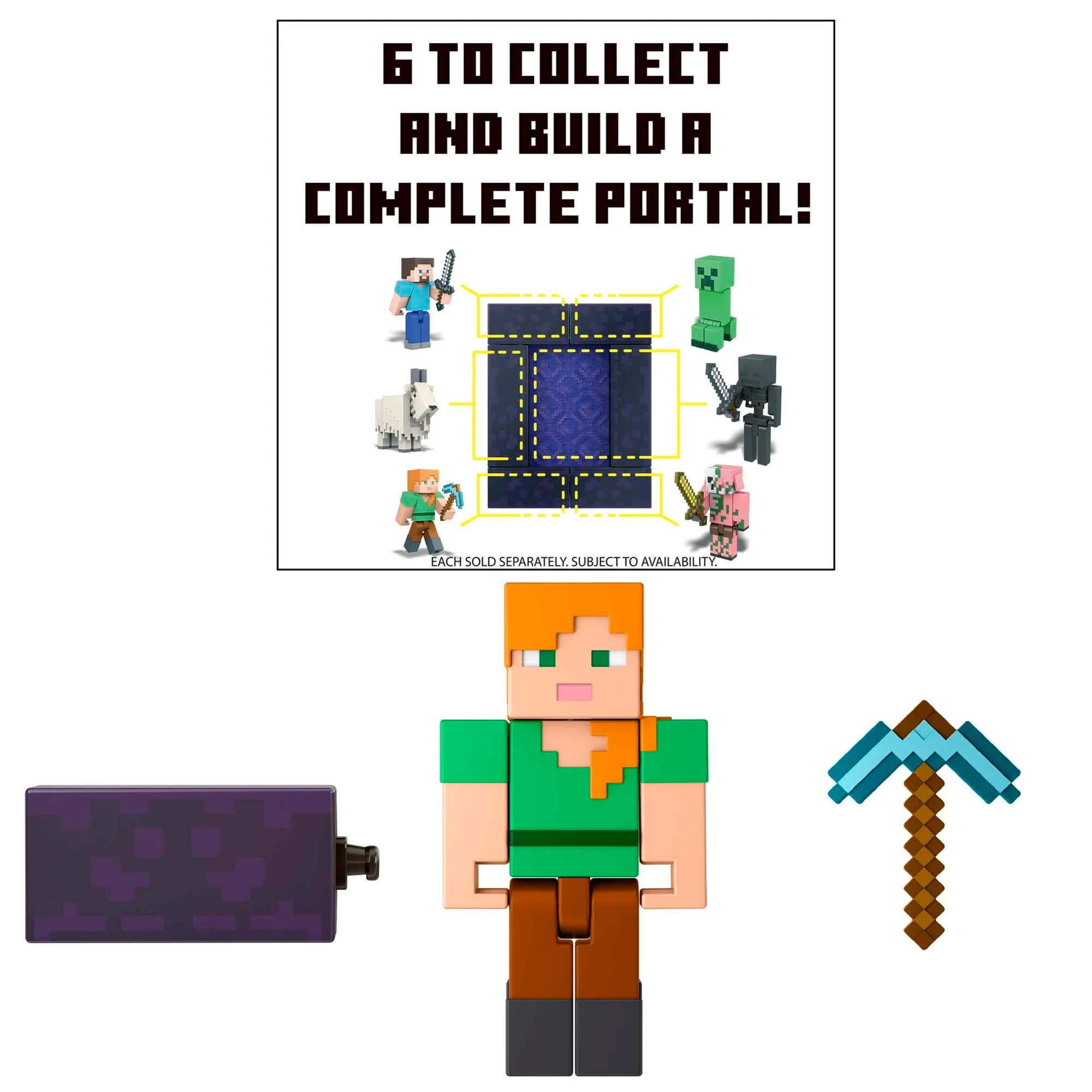 Minecraft Alex Build-A-Portal Figure - Image 3