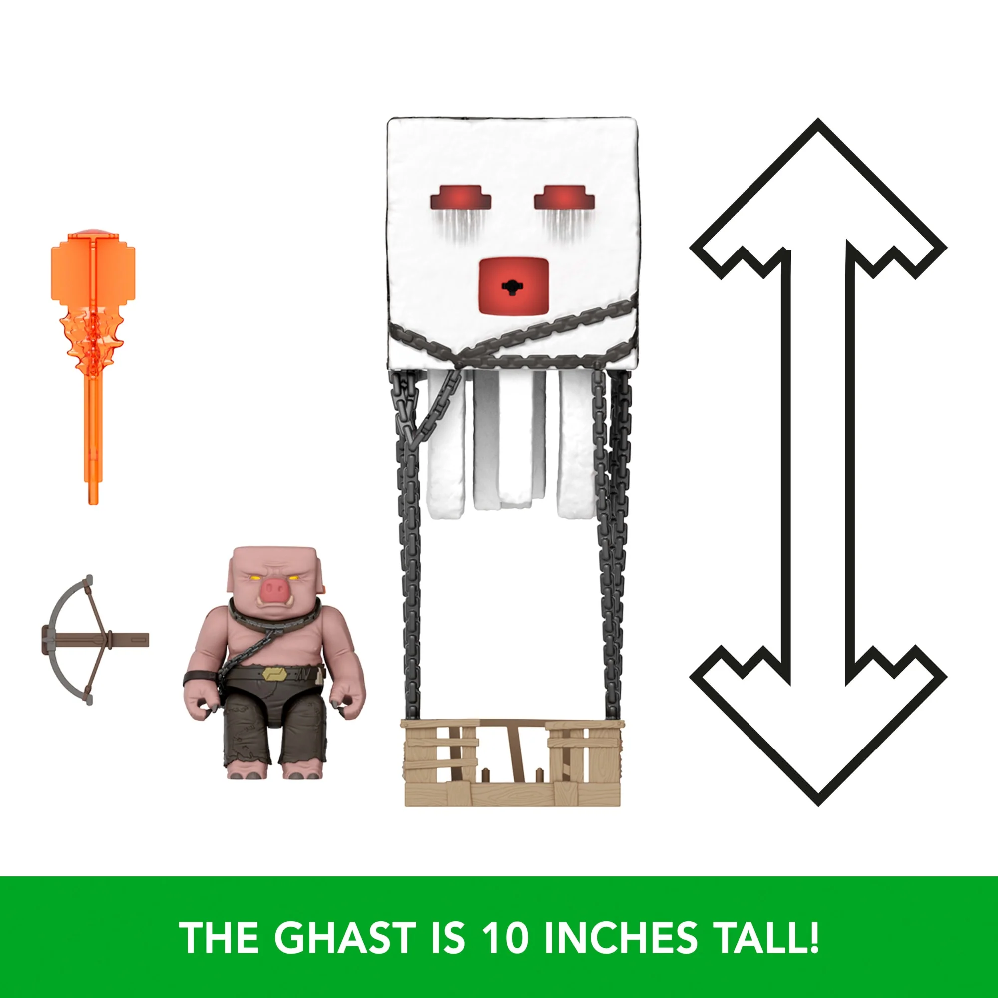 Minecraft Blast Attack Ghast Action Figure Set With Lights, Sounds & More Inspired By The Movie - Image 3