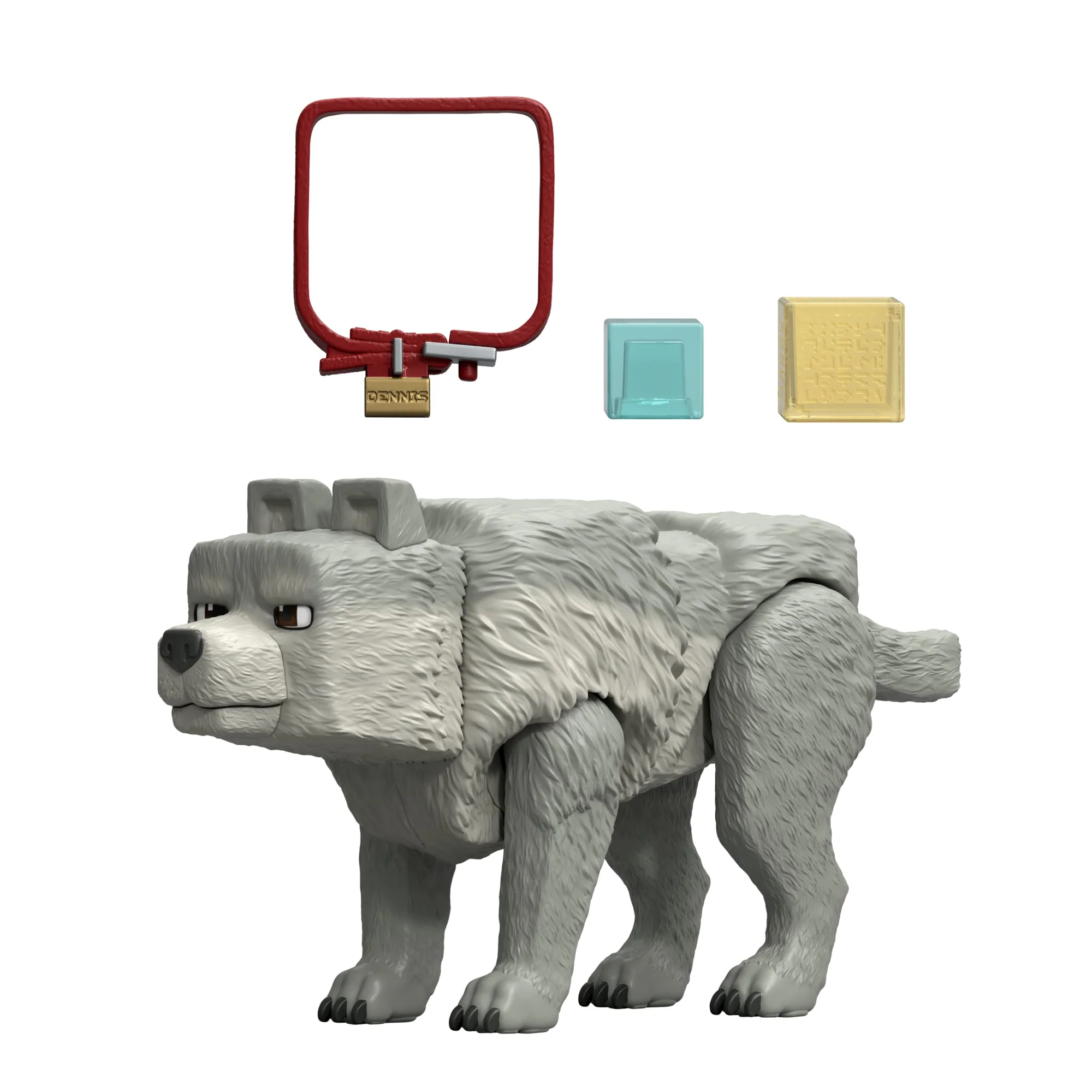 Minecraft Dennis Der Wolf Actionfigur Und Zubehör, 8 Cm Großes Spielset, Inspiriert Von „Ein Minecraft Film“ - Image 3
