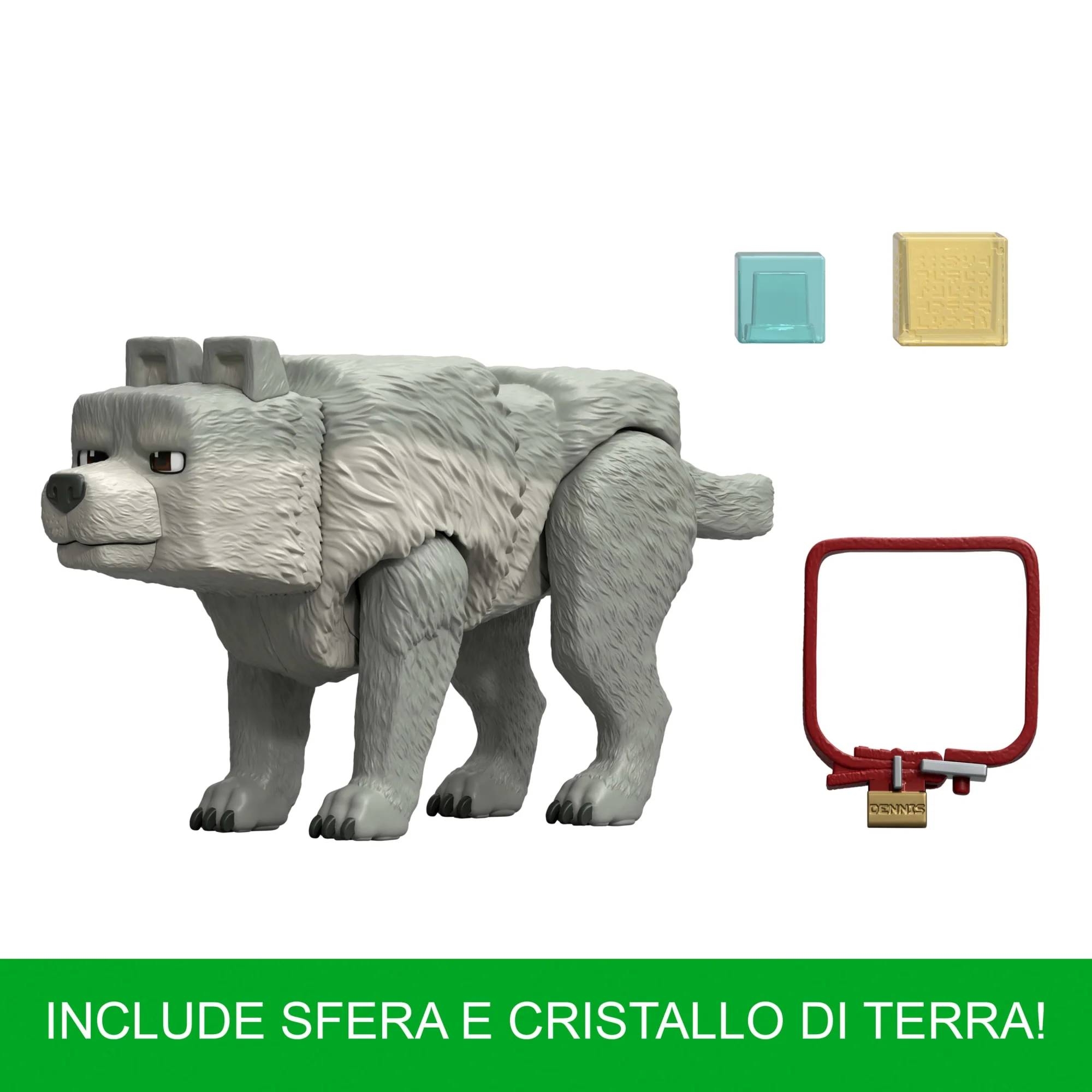 Minecraft Action Figure Di Dennis Il Lupo E Accessori, Set Di Giocattoli Da 8,2 Cm Circa Ispirato A Un Film Minecraft - Image 4