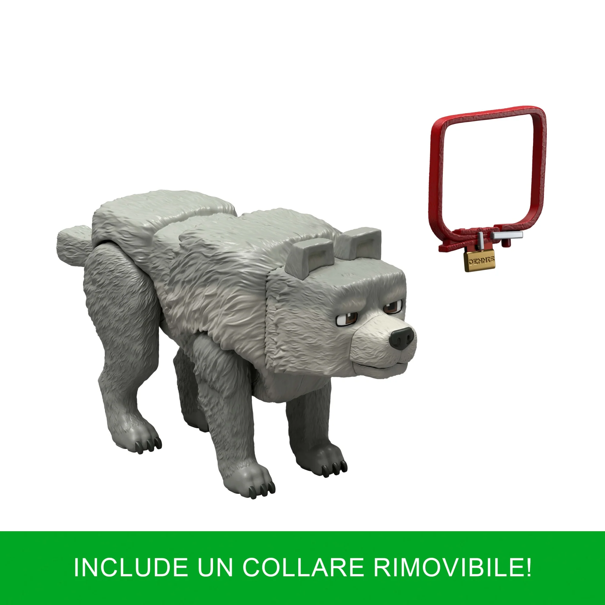Minecraft Action Figure Di Dennis Il Lupo E Accessori, Set Di Giocattoli Da 8,2 Cm Circa Ispirato A Un Film Minecraft - Image 5