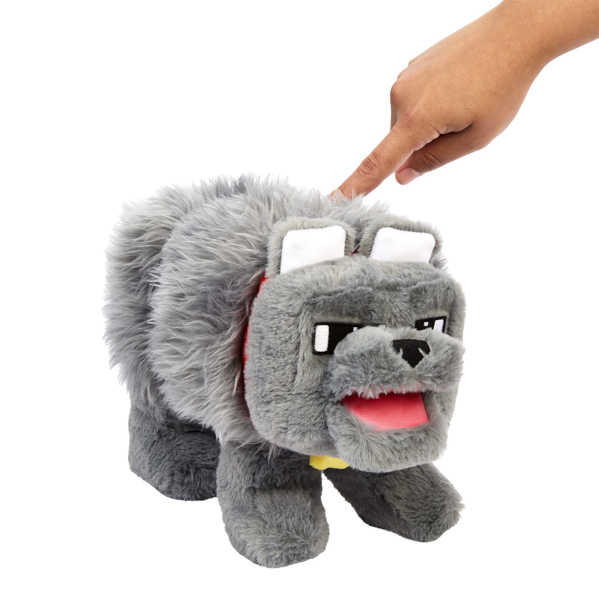 Minecraft Dennis The Wolf Interactive Plush Toy With Sounds & Moving Mouth, Inspired By The Movie - Image 3