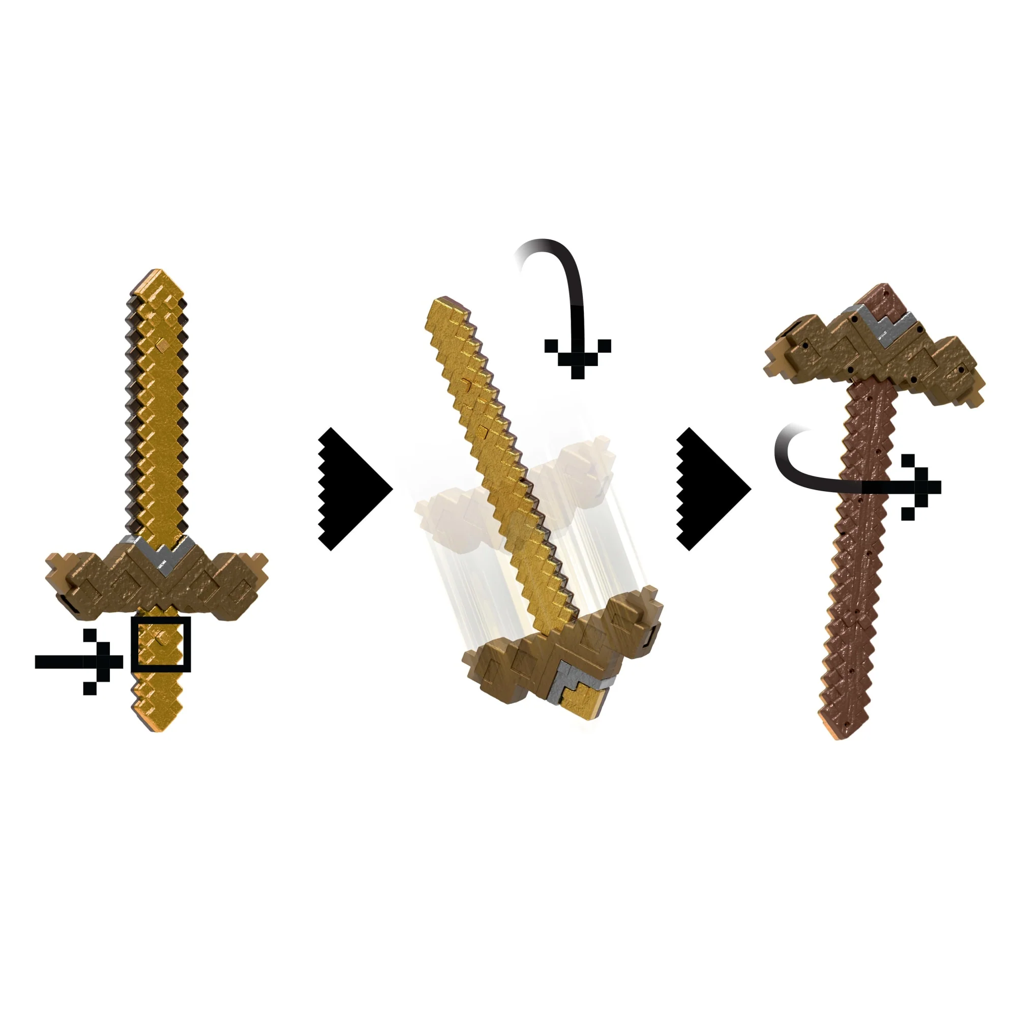 Minecraft-Épée-Pioche Transformable-Accessoire 2-En-1 - Image 5