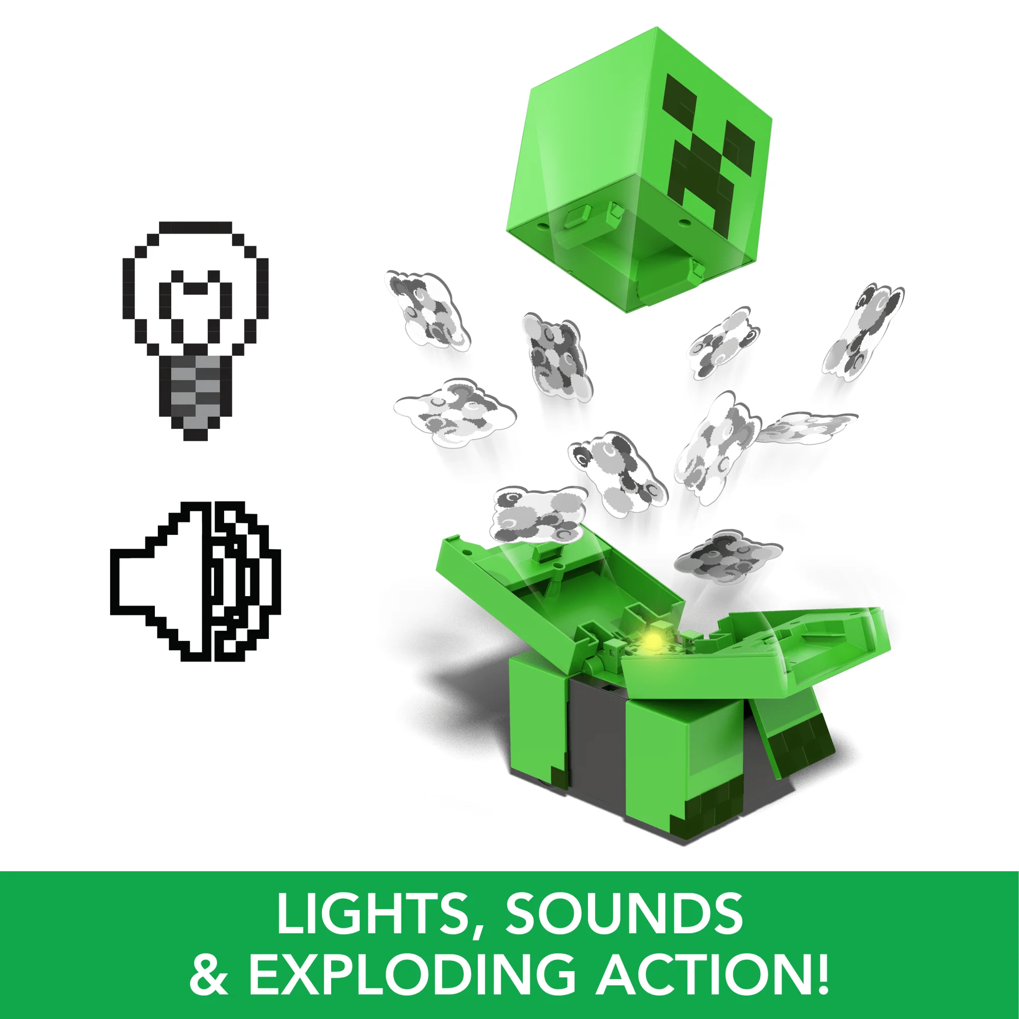 Minecraft Exploding Rc Creeper, Lights & Sounds, 10 Explosion Particles & Dlc Code - Image 2