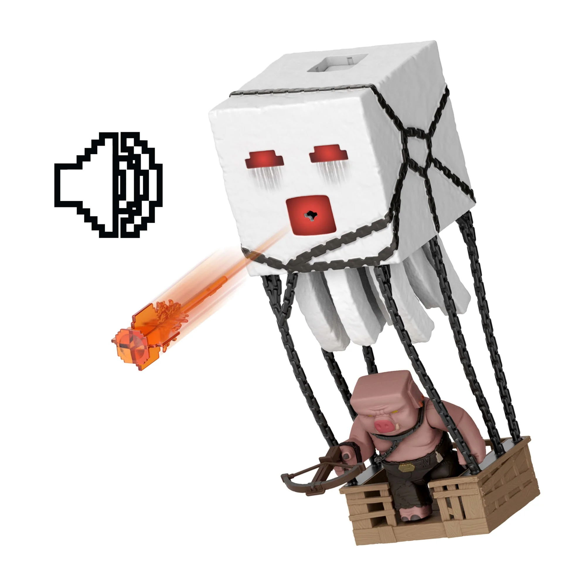 Minecraft Film Atakujący Ghast z pociskiem Zestaw światła i dźwięki Interaktywna zabawka 6+ - Image 4