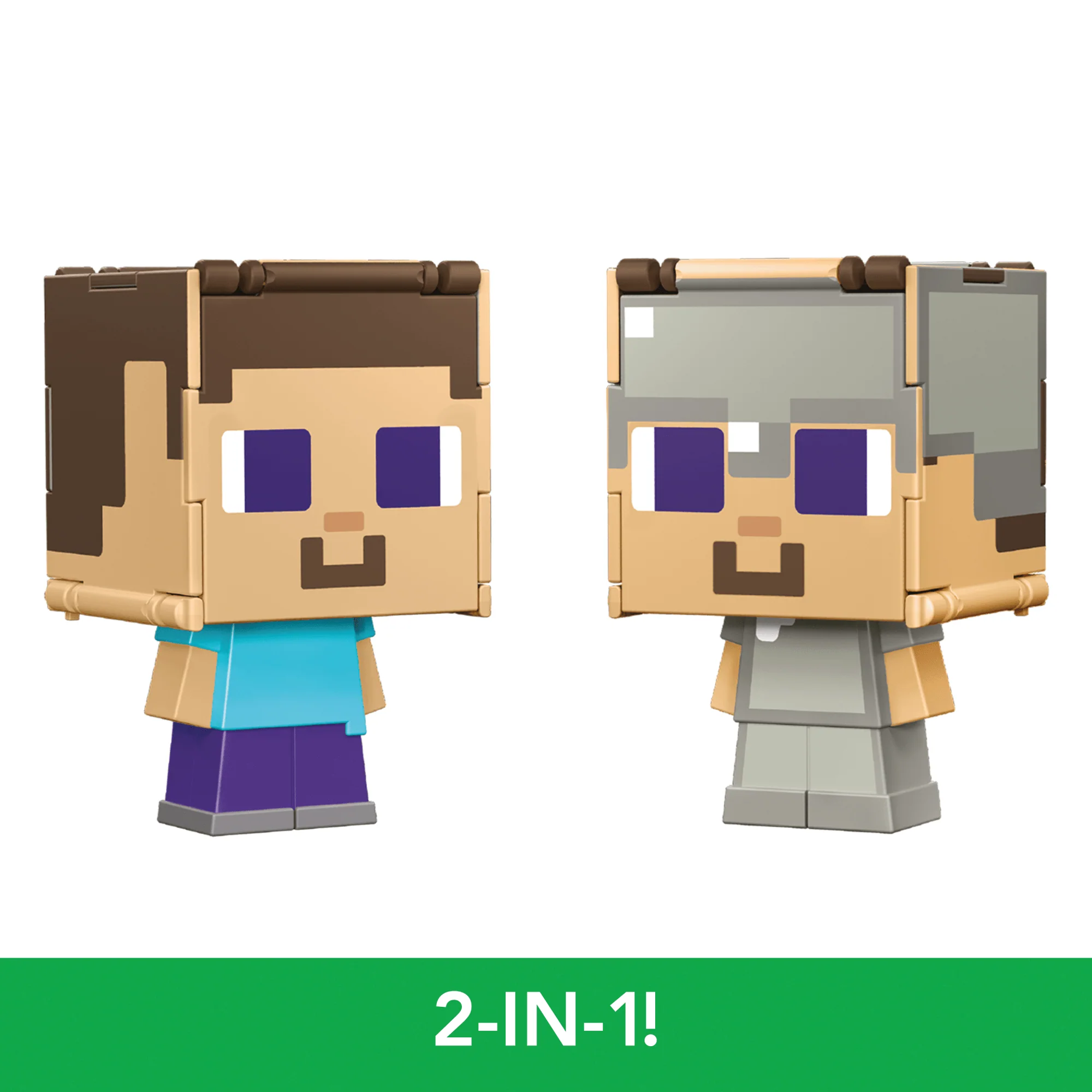 Minecraft Flippin’ Figs Figures, 2-In-1 Fidget Play, 3.75-Inch Scale Collectible Toy (Characters May Vary) - Image 4