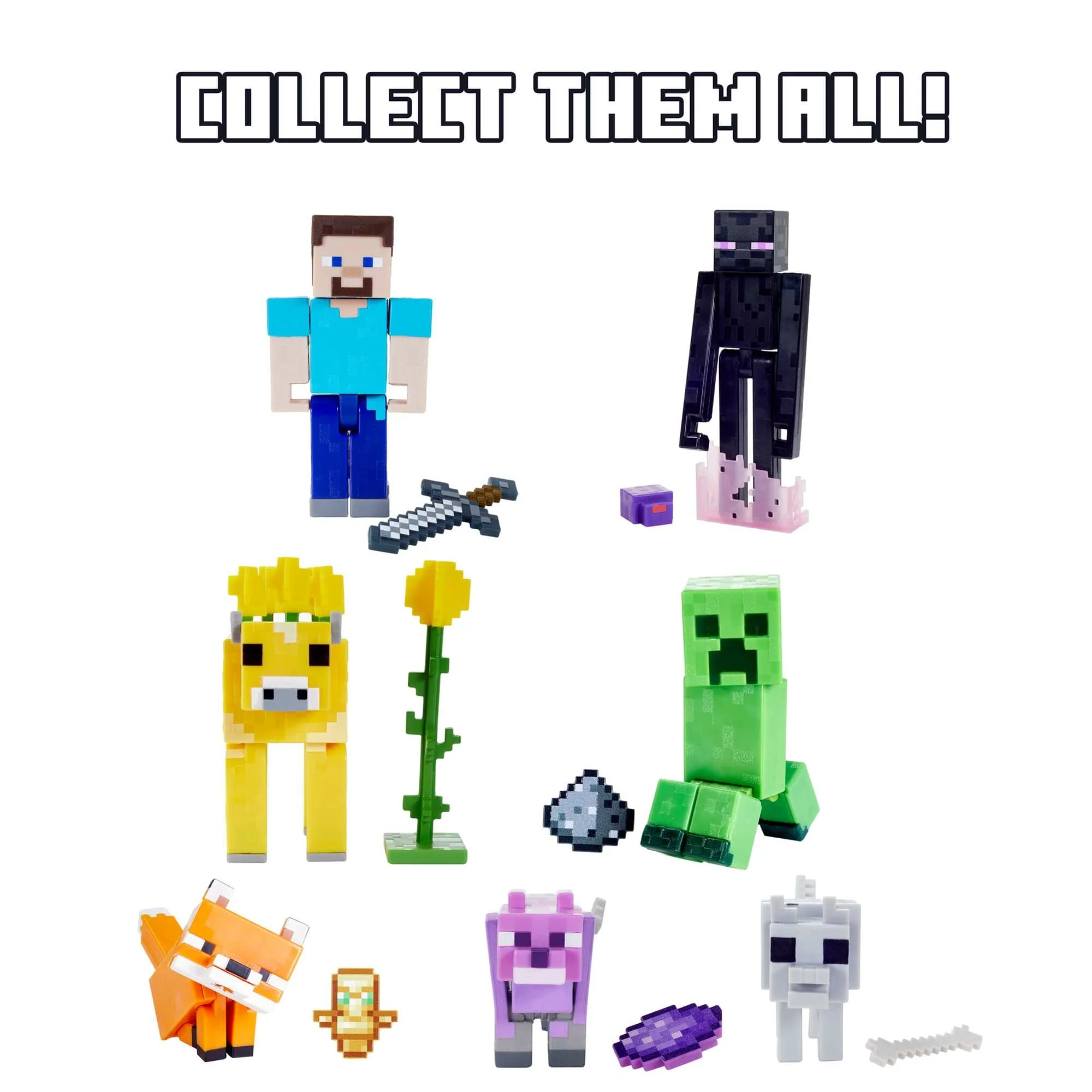 Minecraft Action Figures & Accessories Set, 3.25-Inch Scale Collectible Toys (Characters May Vary) - Image 3