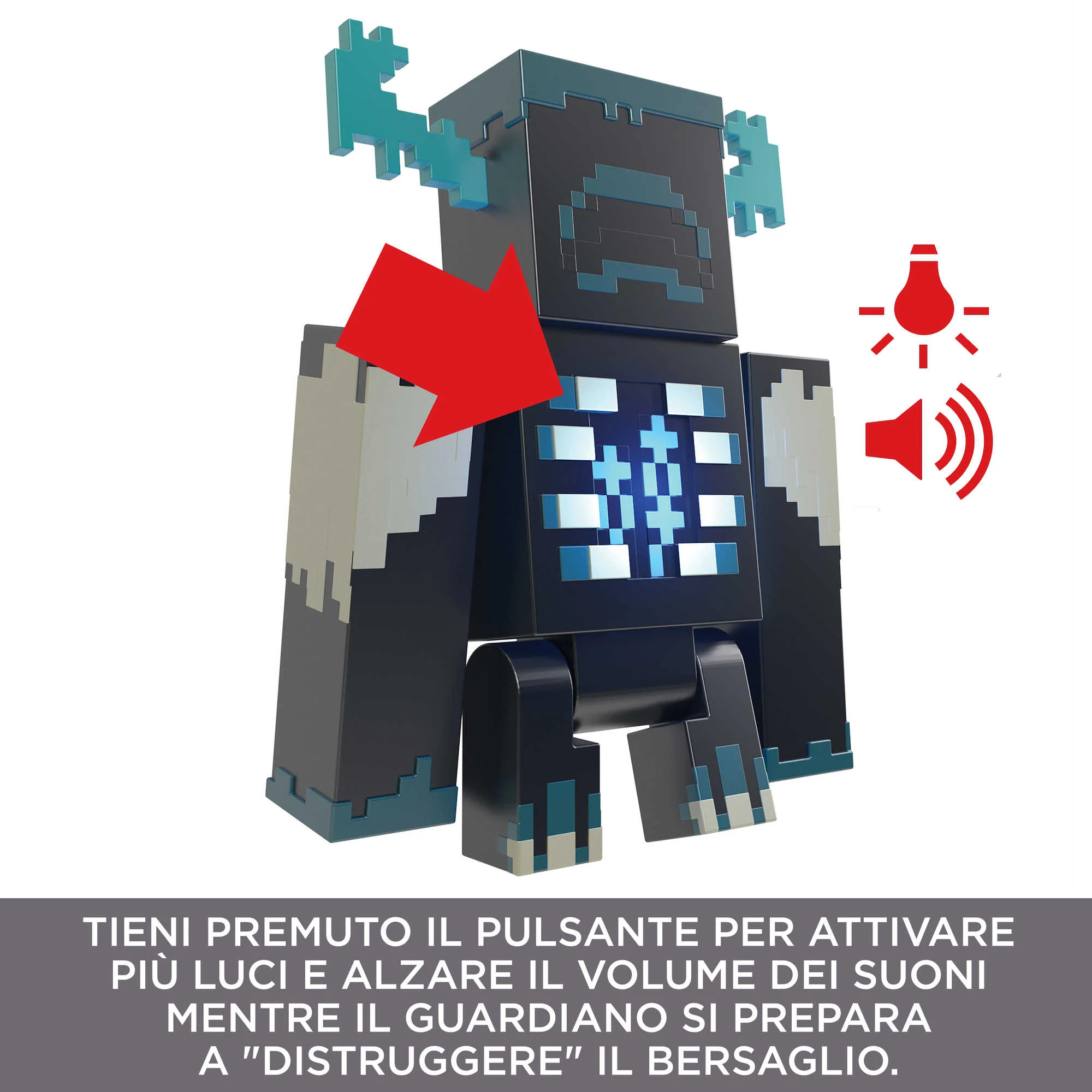 Minecraft Giocattoli | Action Figure Del Guardiano Con Luci, Suoni E Accessori - Image 4