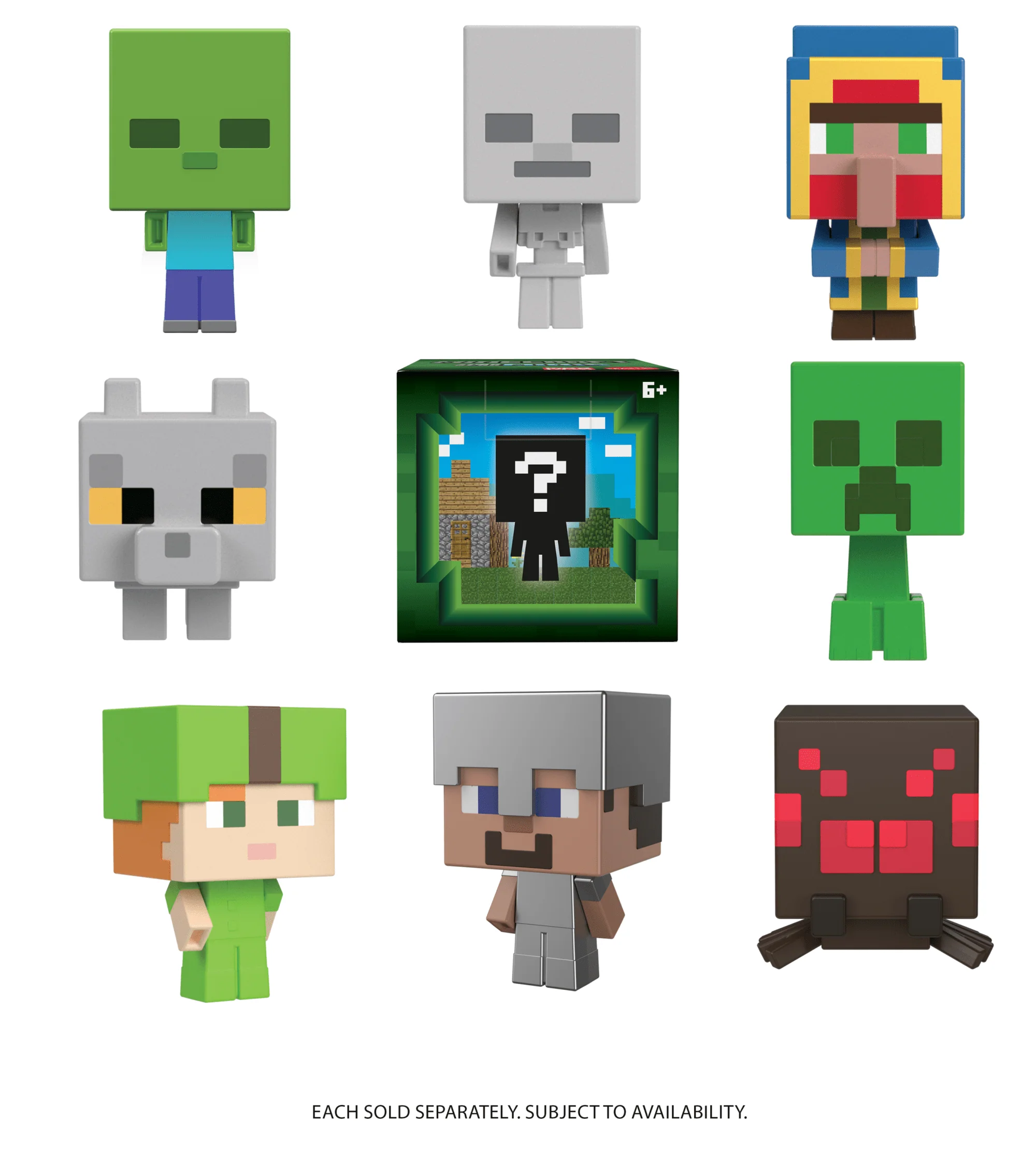 Minecraft Mini Teste Mob Action Figure Assortimento, Personaggio Del Videogioco - Image 3