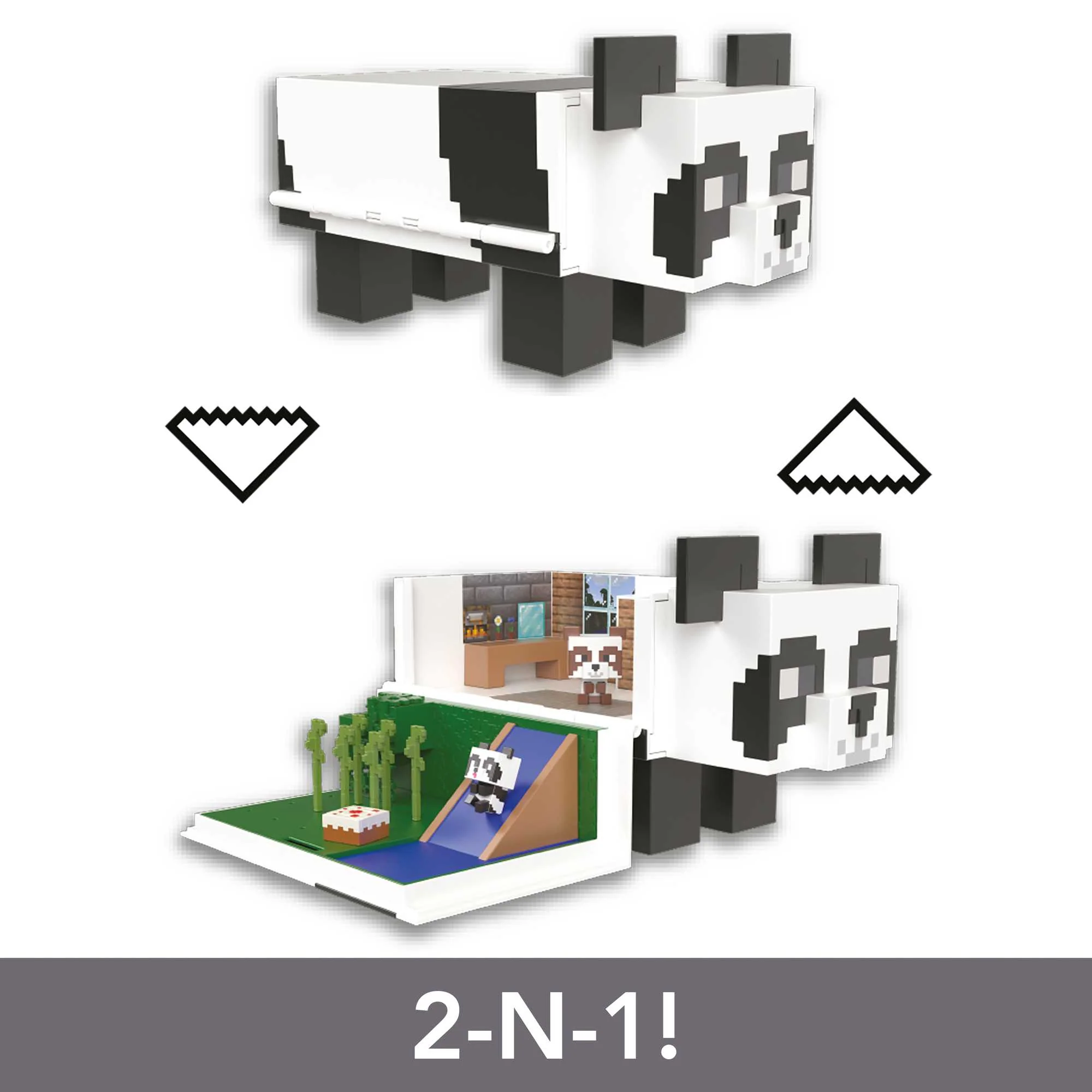 Minecraft Mob Head Minis Panda Playhouse Playset - Image 3