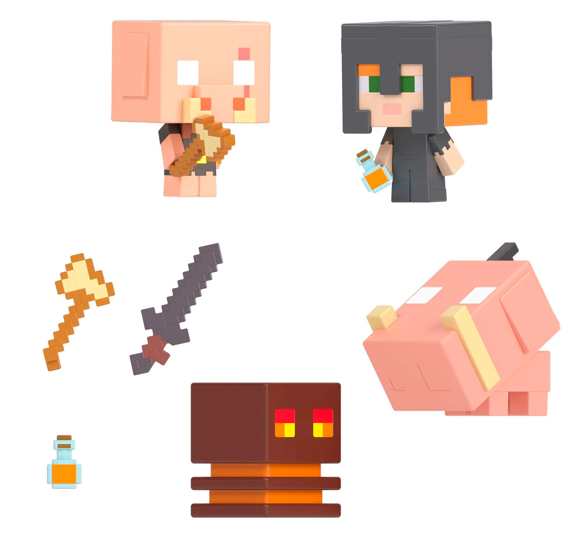 Minecraft Nether Fire Battle Story Pack Figures - Image 2