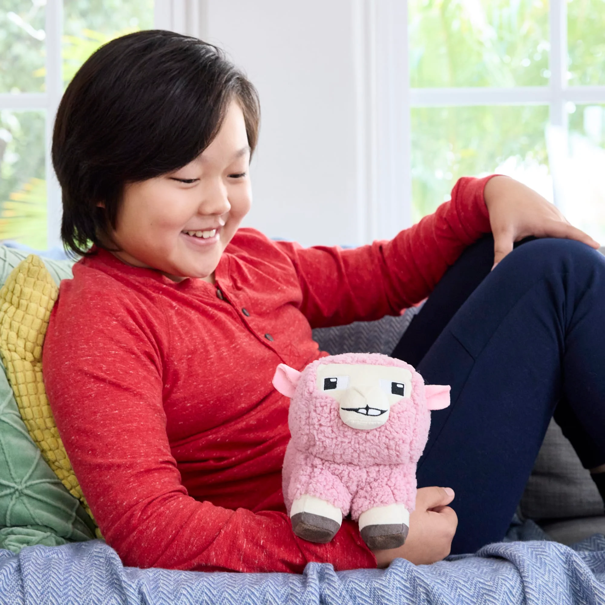 Minecraft Pink Sheep Plush Toy, 8-Inch Collectible Soft Doll Inspired By A Minecraft Movie - Image 2