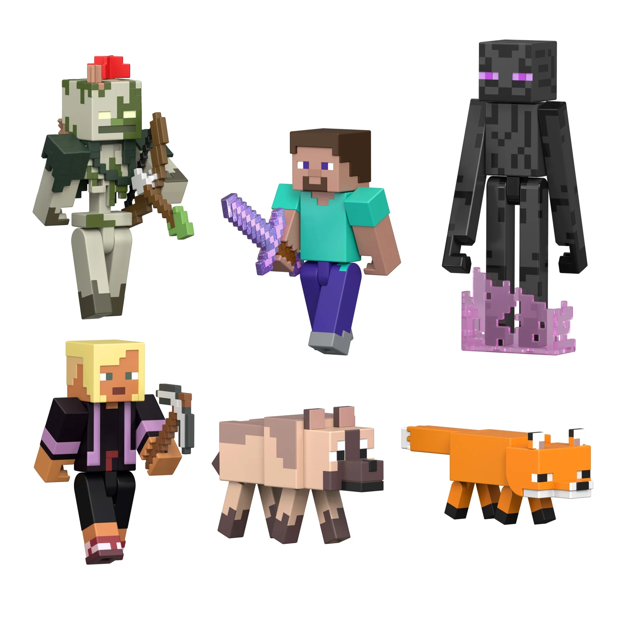 Minecraft Enderman Actionfigur Mit Zubehör-Set, Spielzeug Zum Sammeln Mit Bauteil, Maßstabsgetreu, Ca. 8 Cm Groß - Image 6
