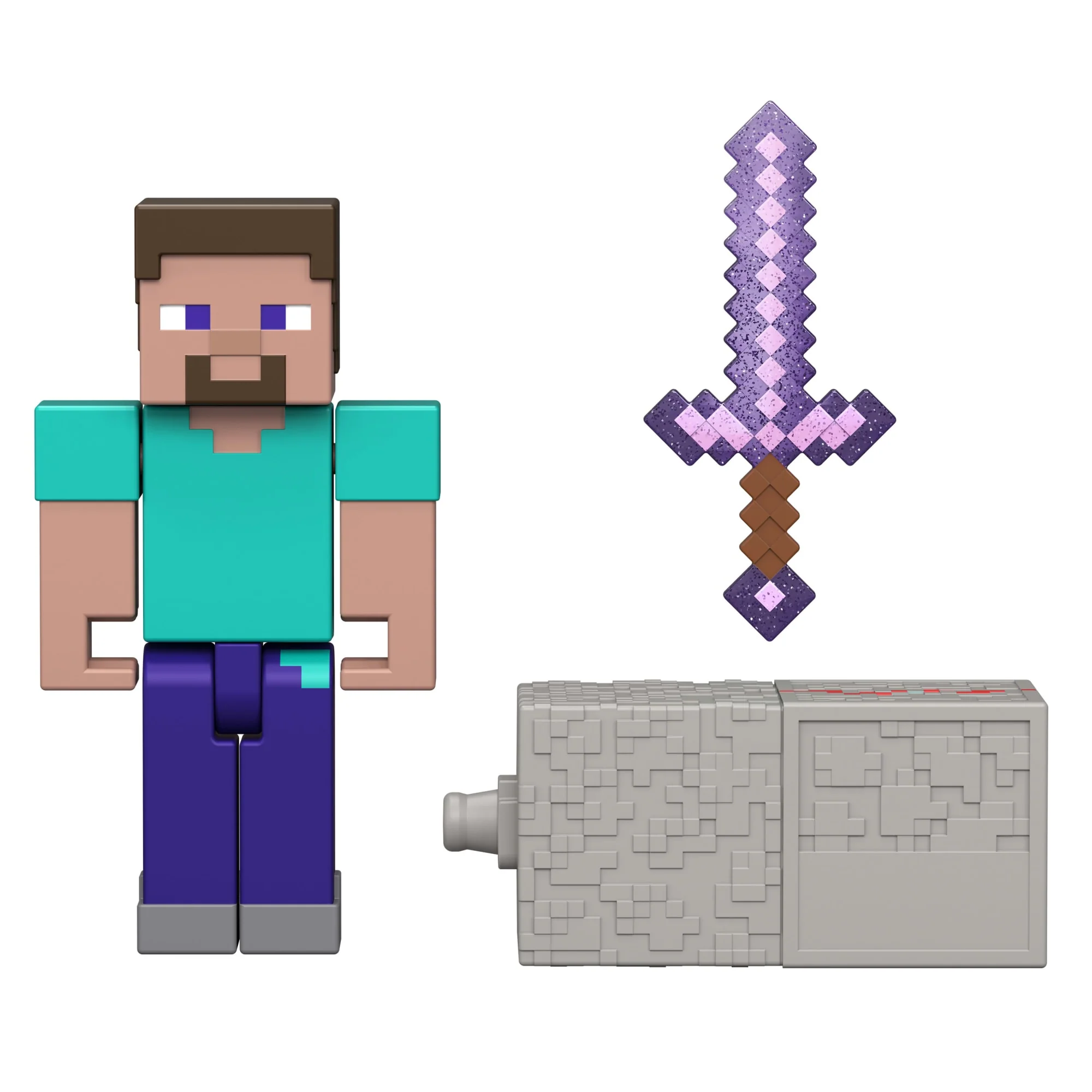 Minecraft Steve Actiefiguur En Accessoireset, Verzamelbaar Speelgoed Met Bouwstuk, Ruim 8 Cm Groot - Image 3