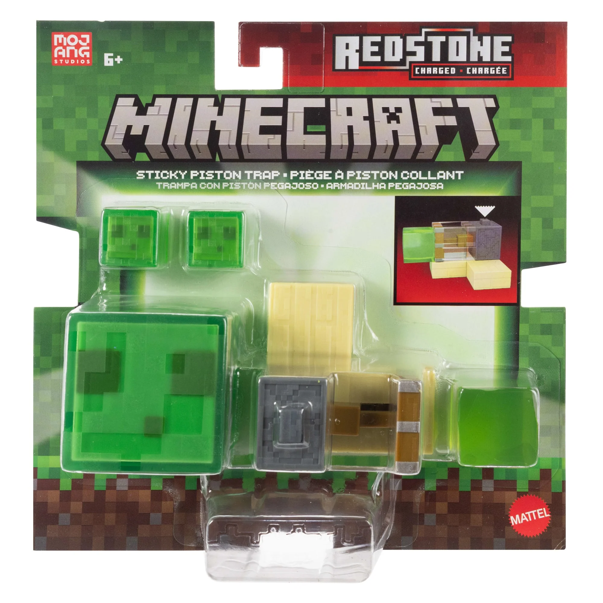 Minecraft Redstone Charged Sticky Piston Trap Set With Action Figure, Accessories & Moving Mechanism - Image 6