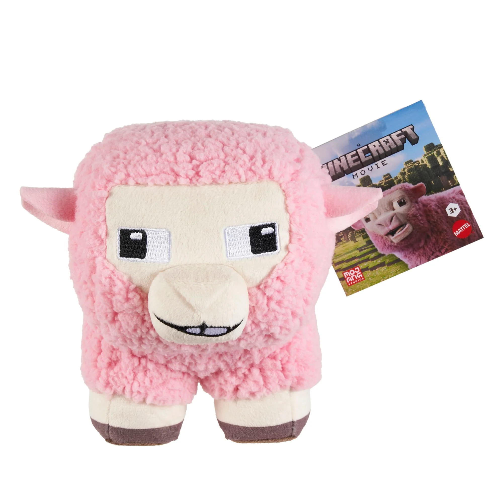 Minecraft Rosa Schaf Plüschspielzeug, Weiche Sammelpuppe, Ca. 20 Cm, Inspiriert Von „Ein Minecraft Film“