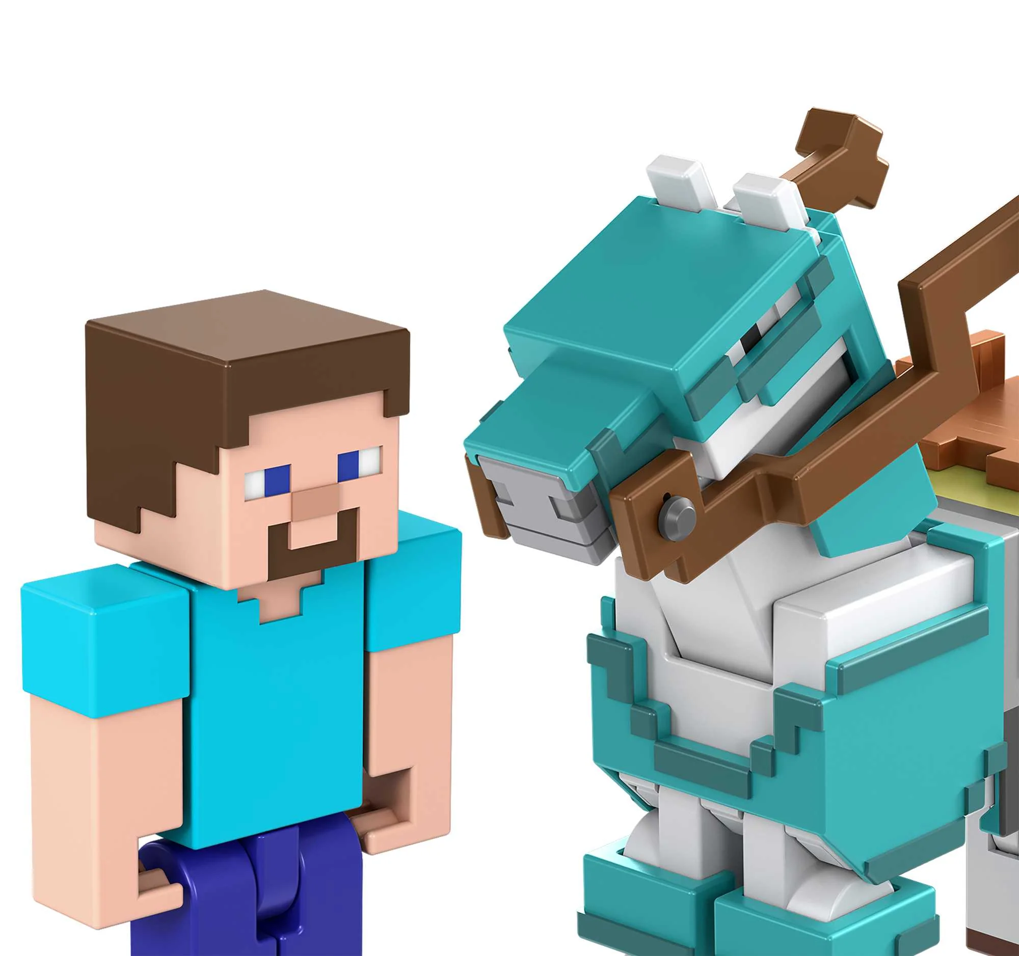Minecraft Steve And Armored Horse Figures - Image 3