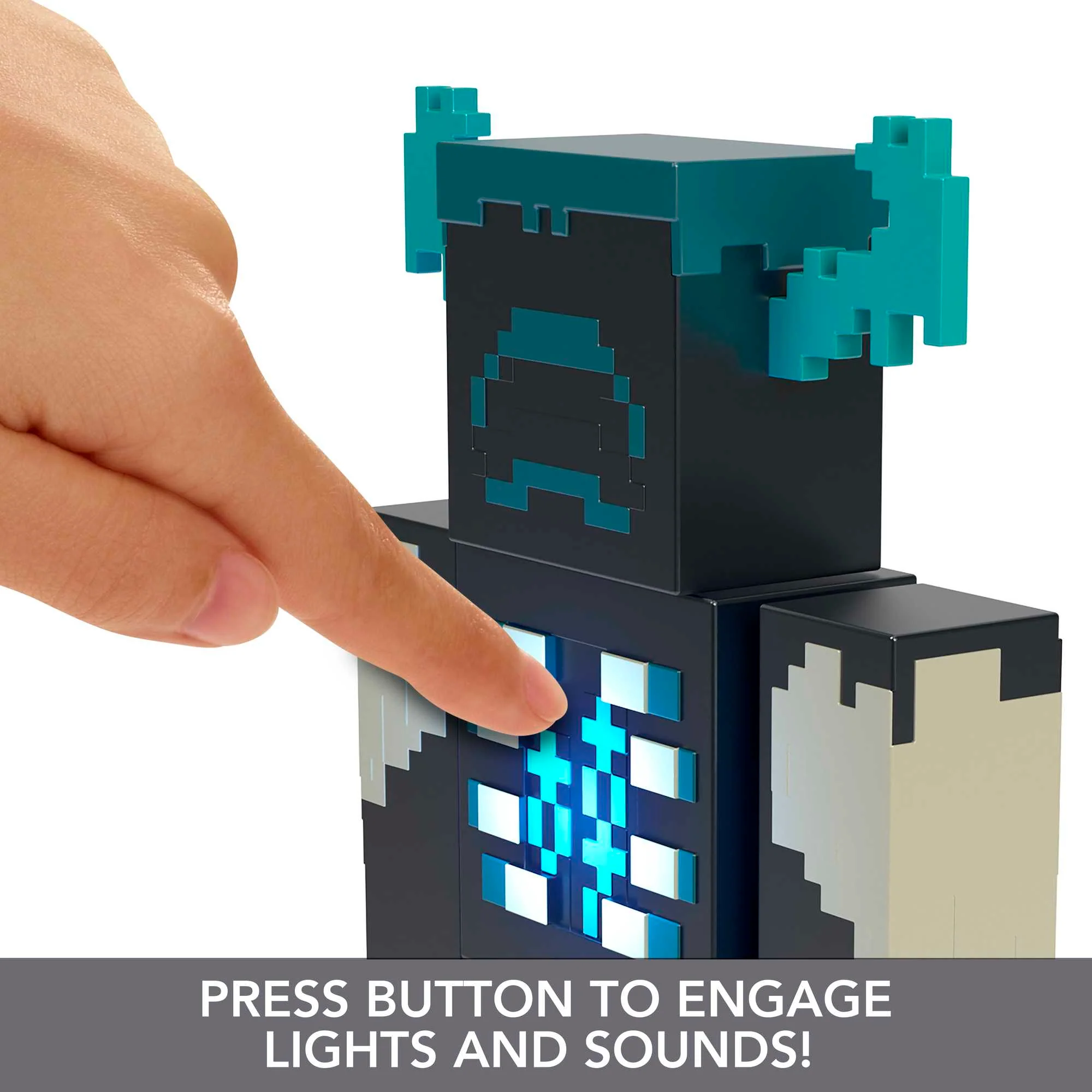 Minecraft Warden Action Figure Toy With Lights, Sounds And Accessories - Image 2