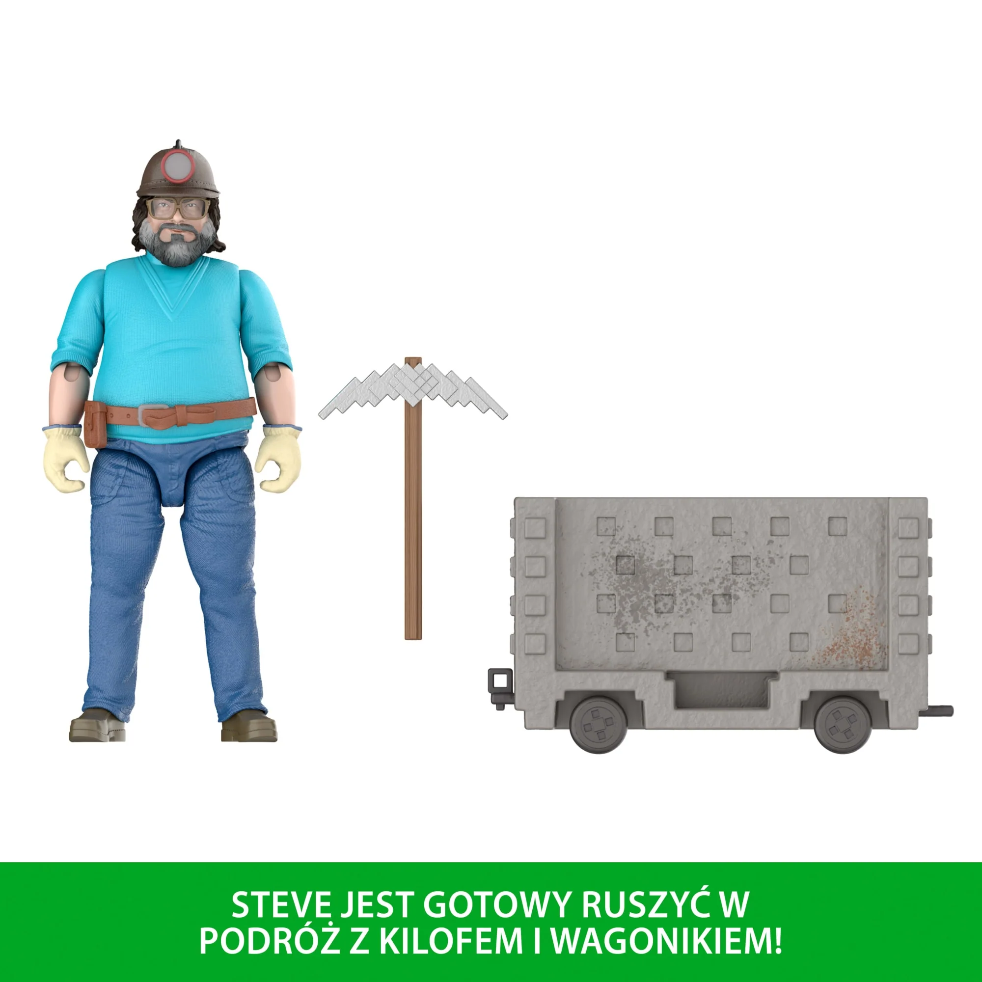 Minecraft Wybuchowa ucieczka wagonikiem Figurka Steve i akcesoria Zestaw Zabawka 6+ - Image 4