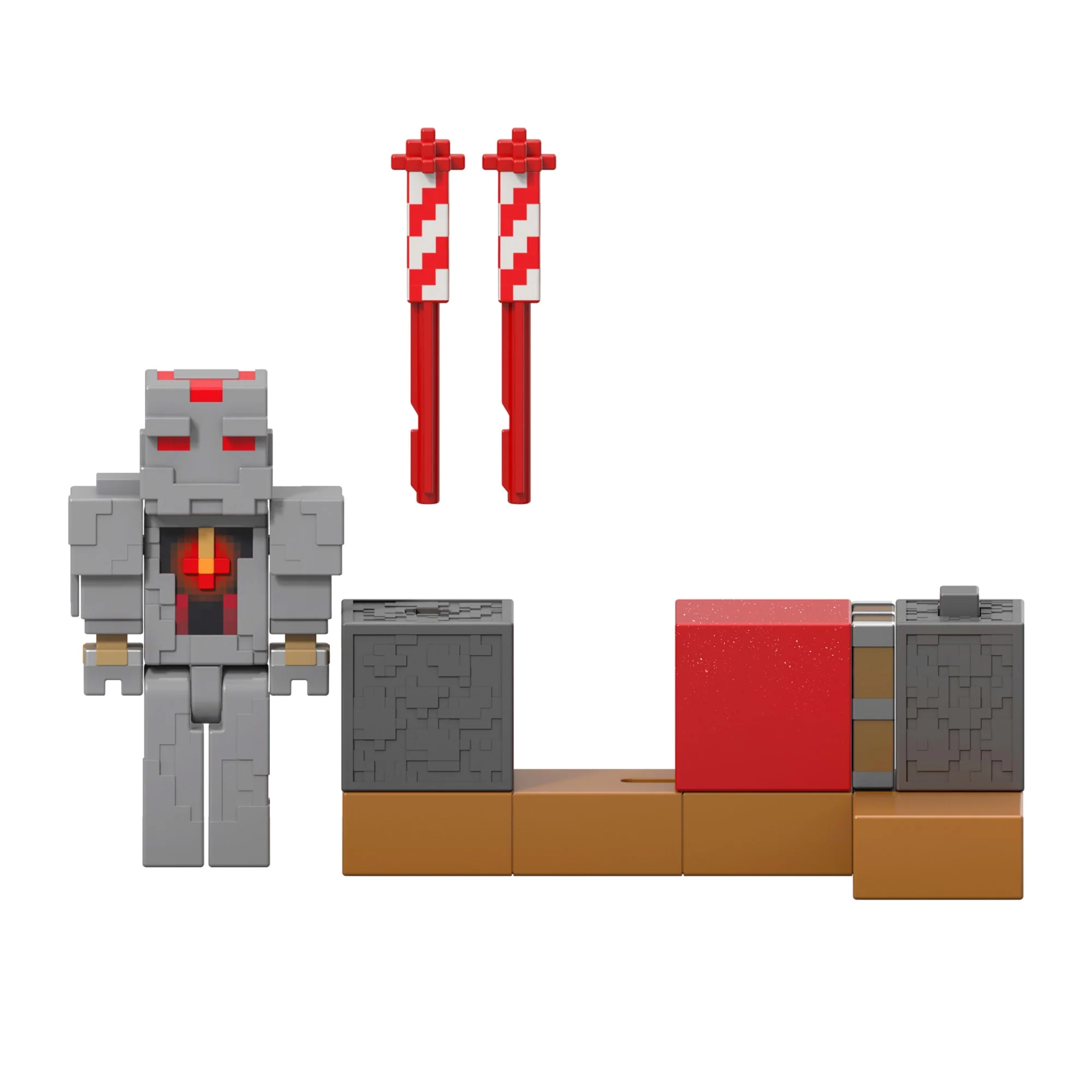 Minecraft Wyrzutnia fajerwerków + figurka i akcesoria Zestaw Zabawka dla dzieci 6+ i fanów