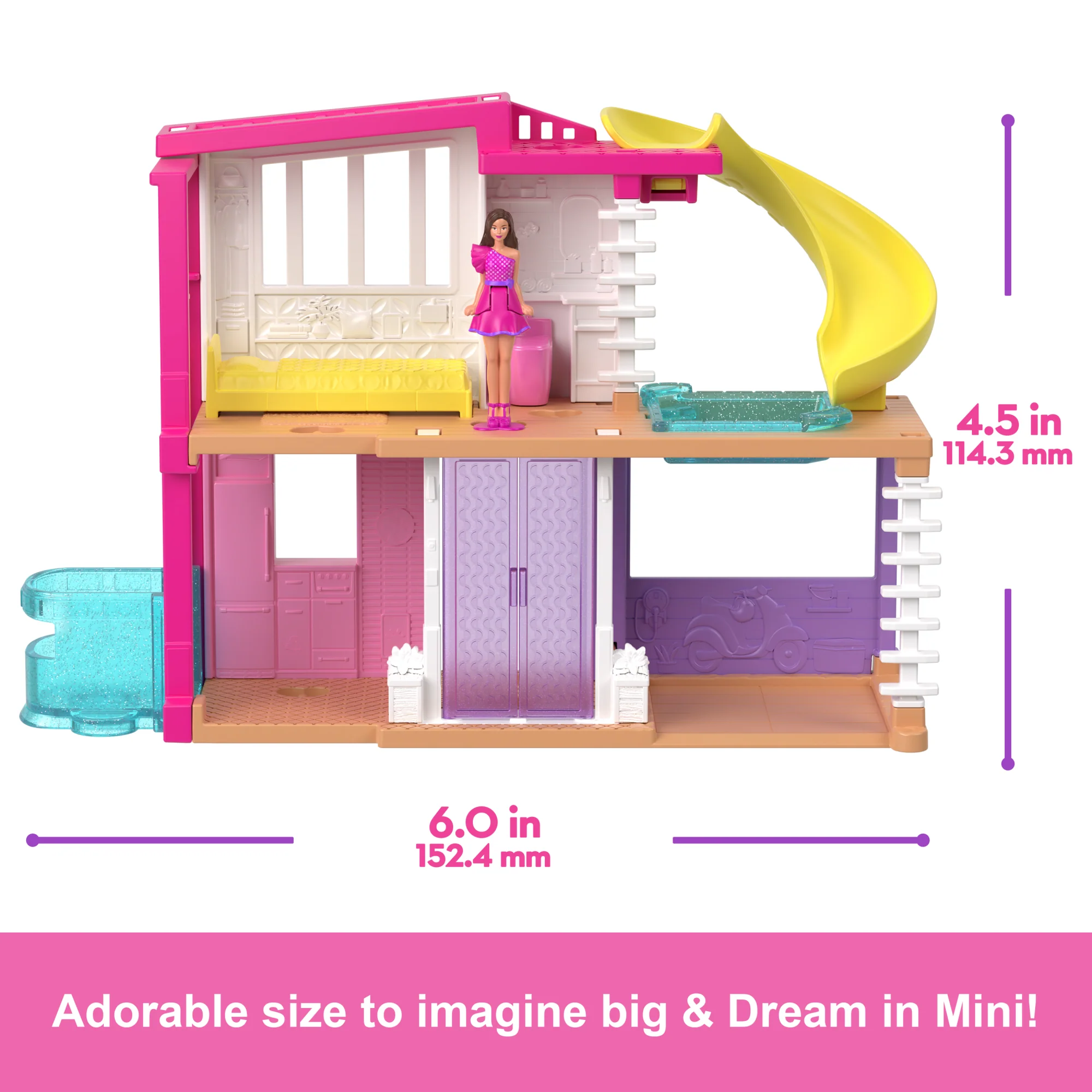 Barbie Mini Barbieland Doll House Playsets With 1.5-Inch Doll, Furniture & Accessories (Styles May Vary) - Image 4
