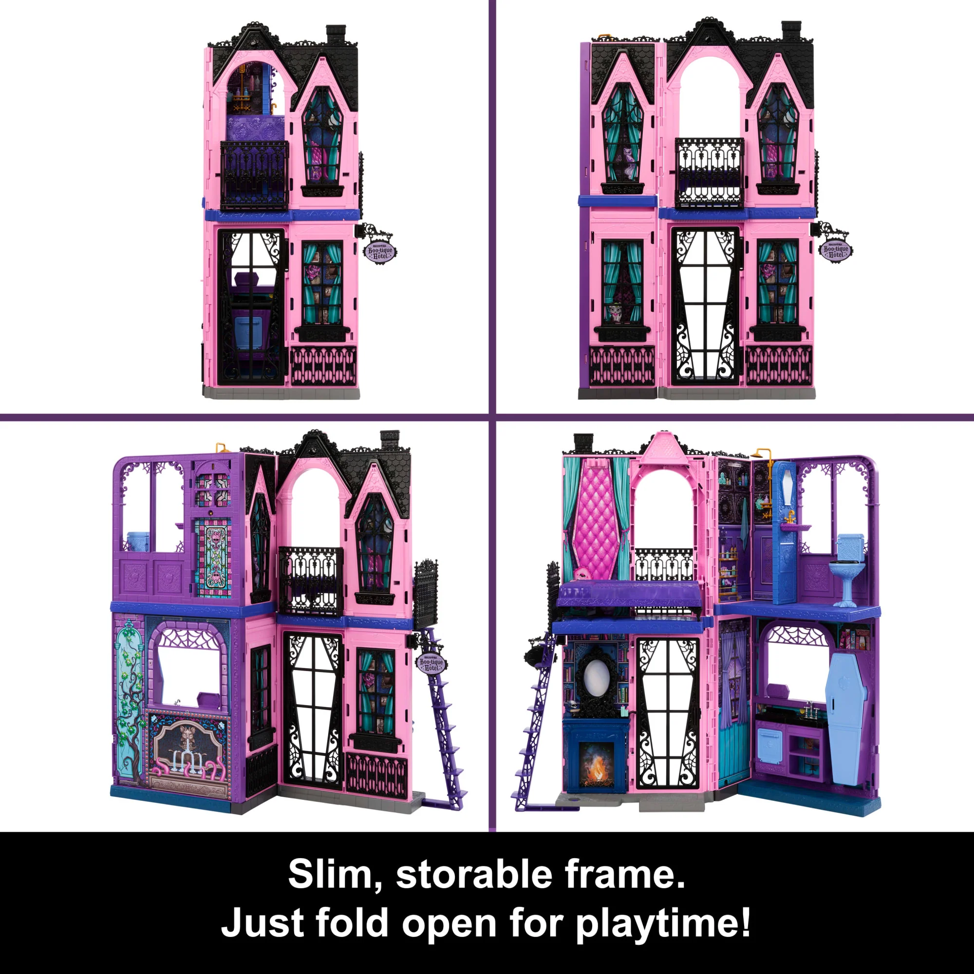 Monster High Boo-Tique Hotel Doll House With Spooky Surprises in Every Room And 13+ Accessories - Image 5