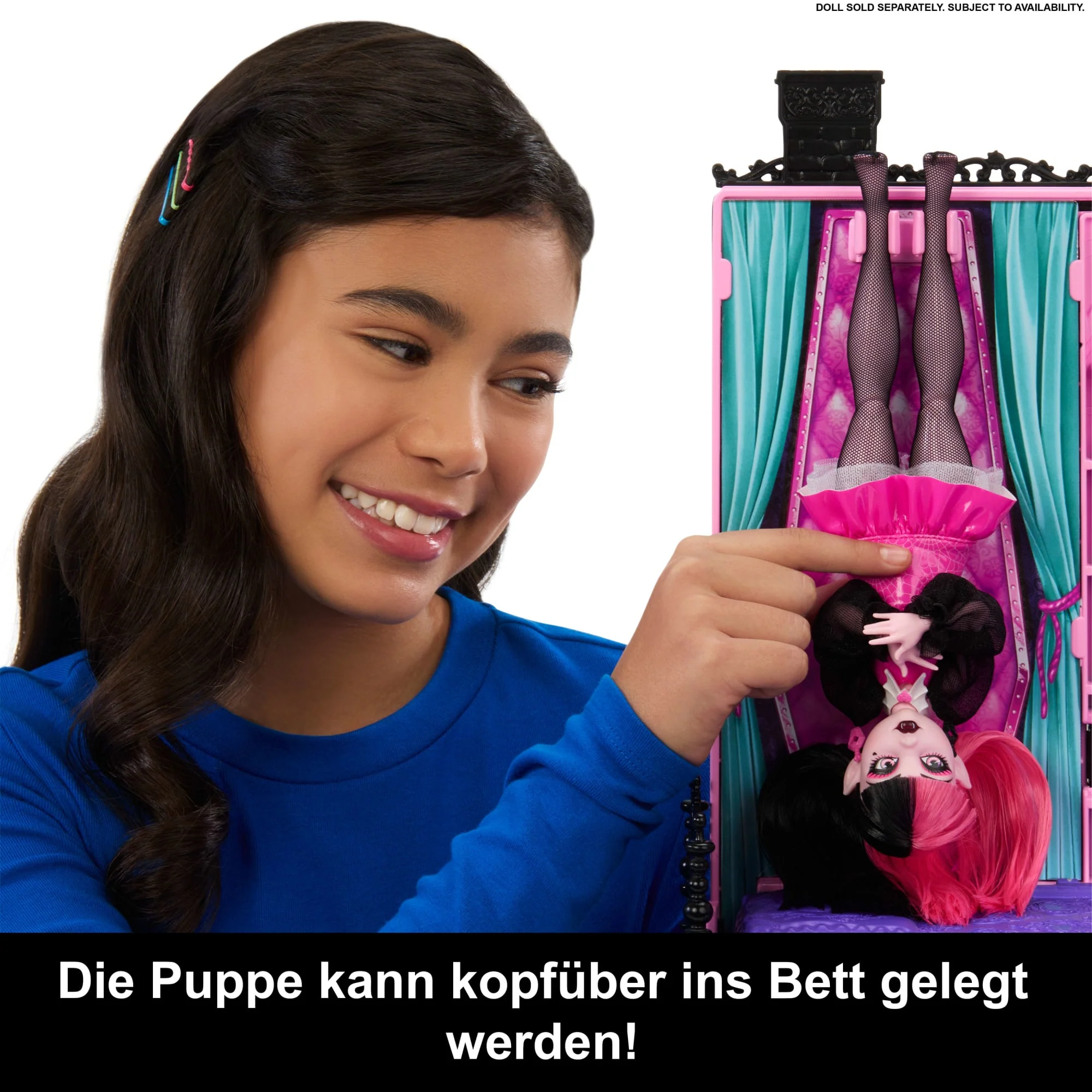 Monster High Buh-Tique Hotel Puppenhaus Mit Gruseligen Überraschungen in Jedem Raum Und Mehr Als 13 Zubehörteilen - Image 3