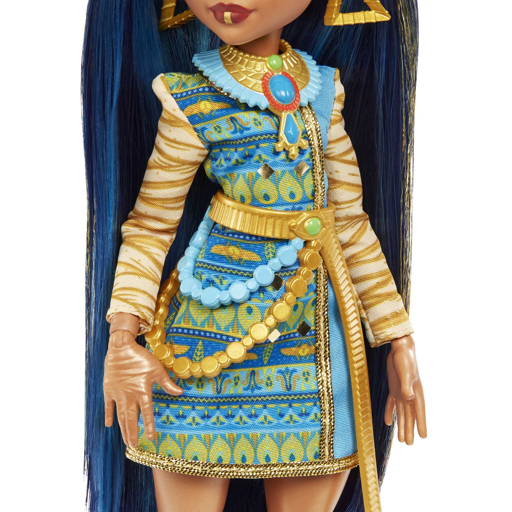 Monster High Doll, Cleo De Nile With Pet Dog, Blue Streaked Hair - Image 5