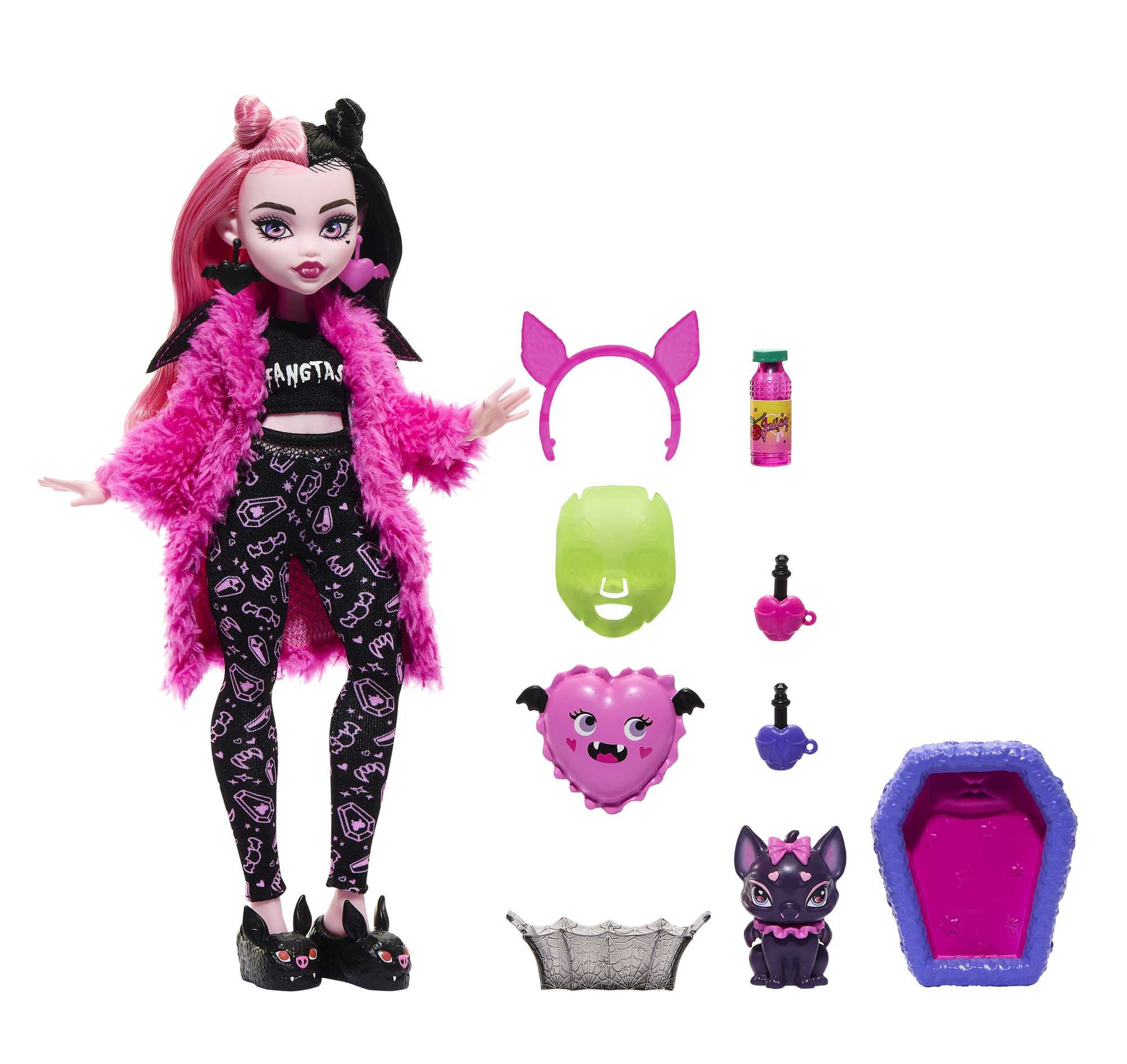 Monster High-Coffret Soirée Pyjama Draculaura-Poupée Et Accessoires - Image 4