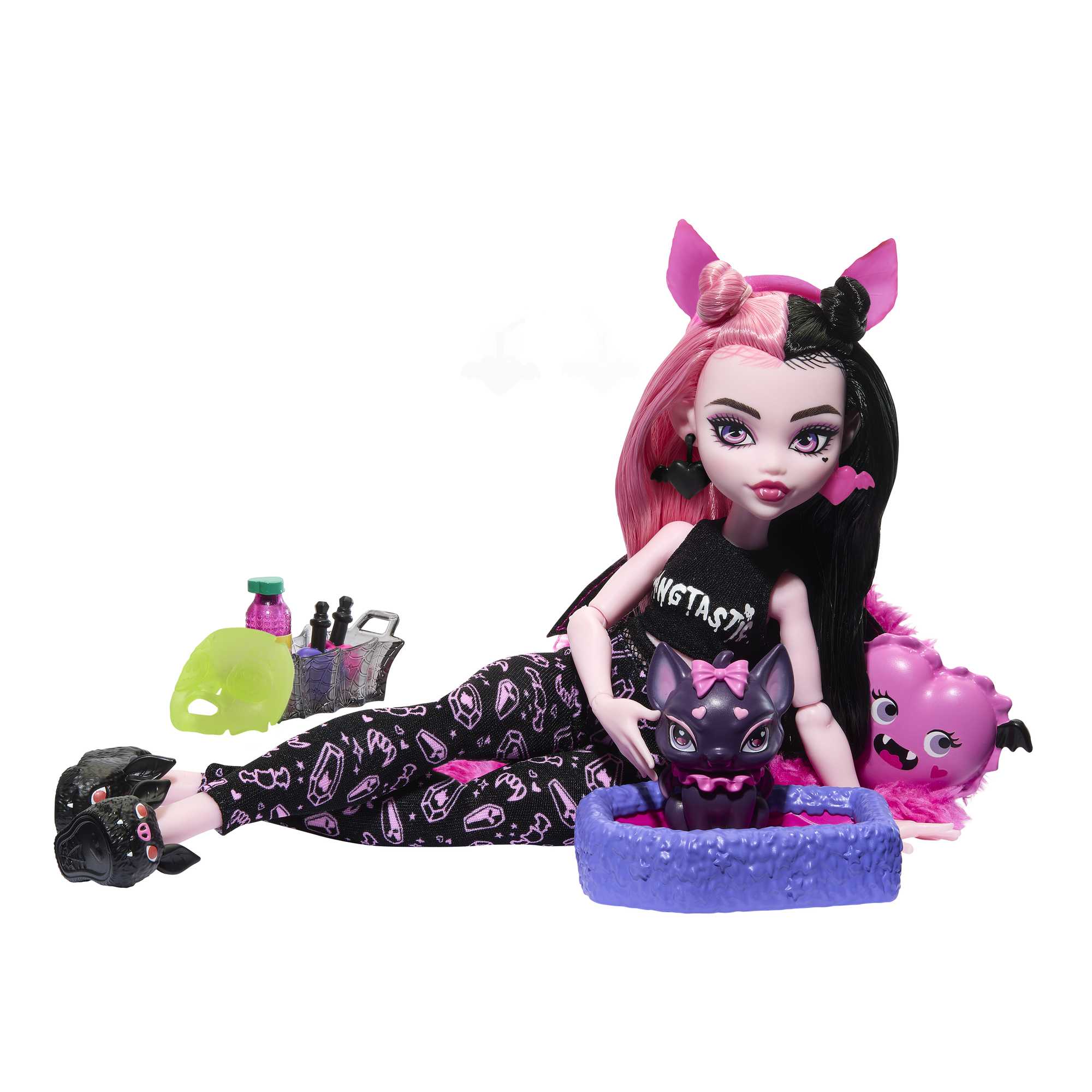 Monster High-Coffret Soirée Pyjama Draculaura-Poupée Et Accessoires - Image 5