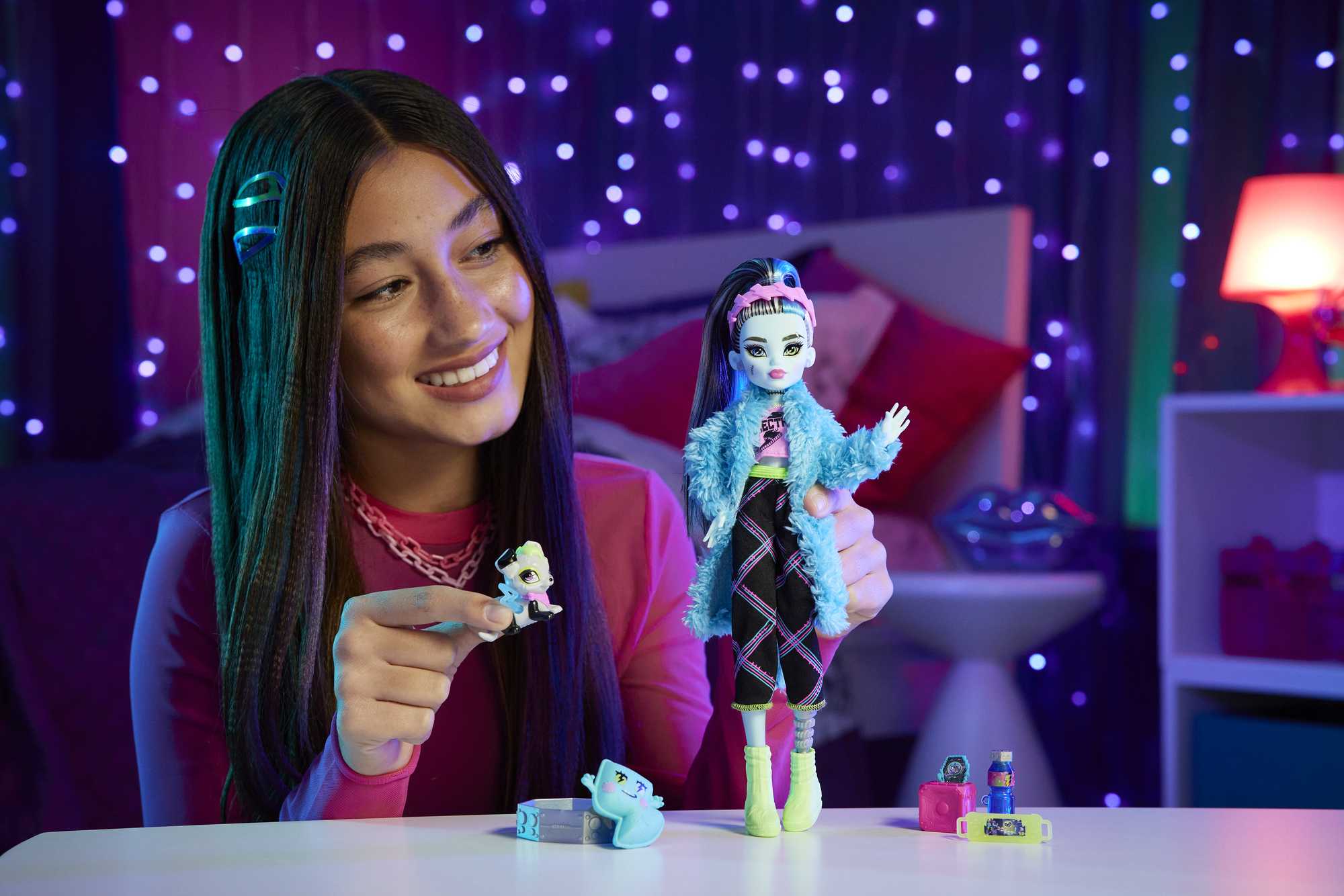 Monster High-Coffret Soirée Pyjama Frankie Stein-Poupée Et Accessoires - Image 2