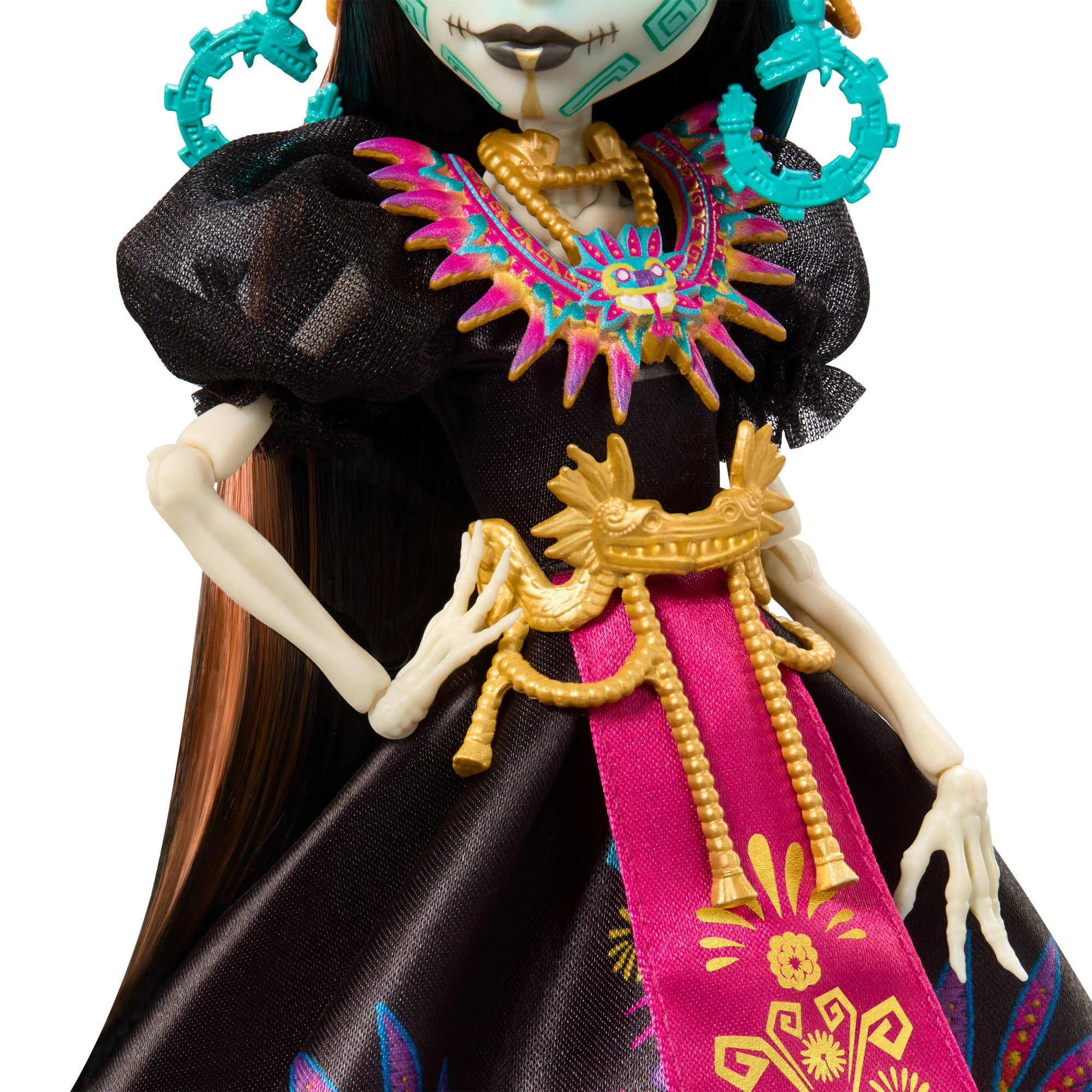 Monster High Dia De Muertos 2025 Skelita Calaveras Lalka kolekcjonerska, strój inspirowany wzorami azteckimi Zabawka 6+ - Image 3