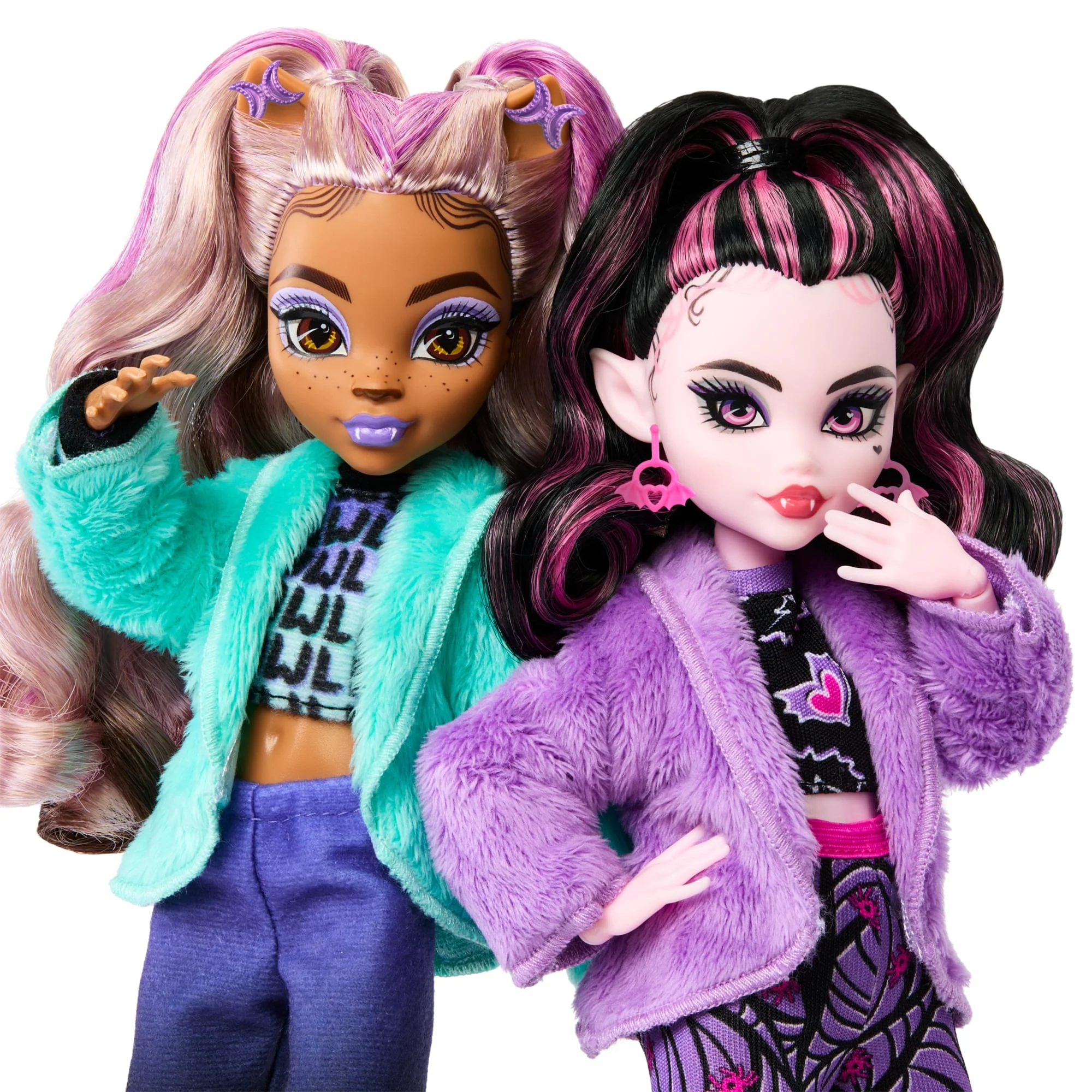 Muñecas Draculaura Y Clawdeen Wolf De Monster High Con Conjunto De Juego De Dormitorio - Image 3