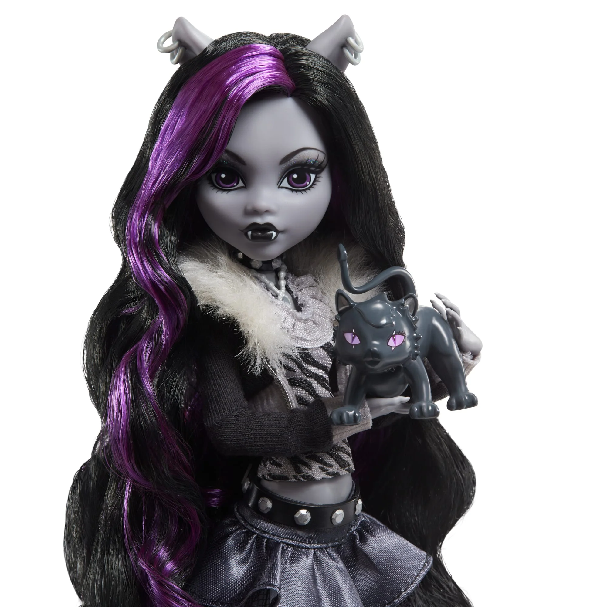 Muñeca Clawdeen Wolf De Monster High En Blanco Y Negro Con Pósteres - Image 3
