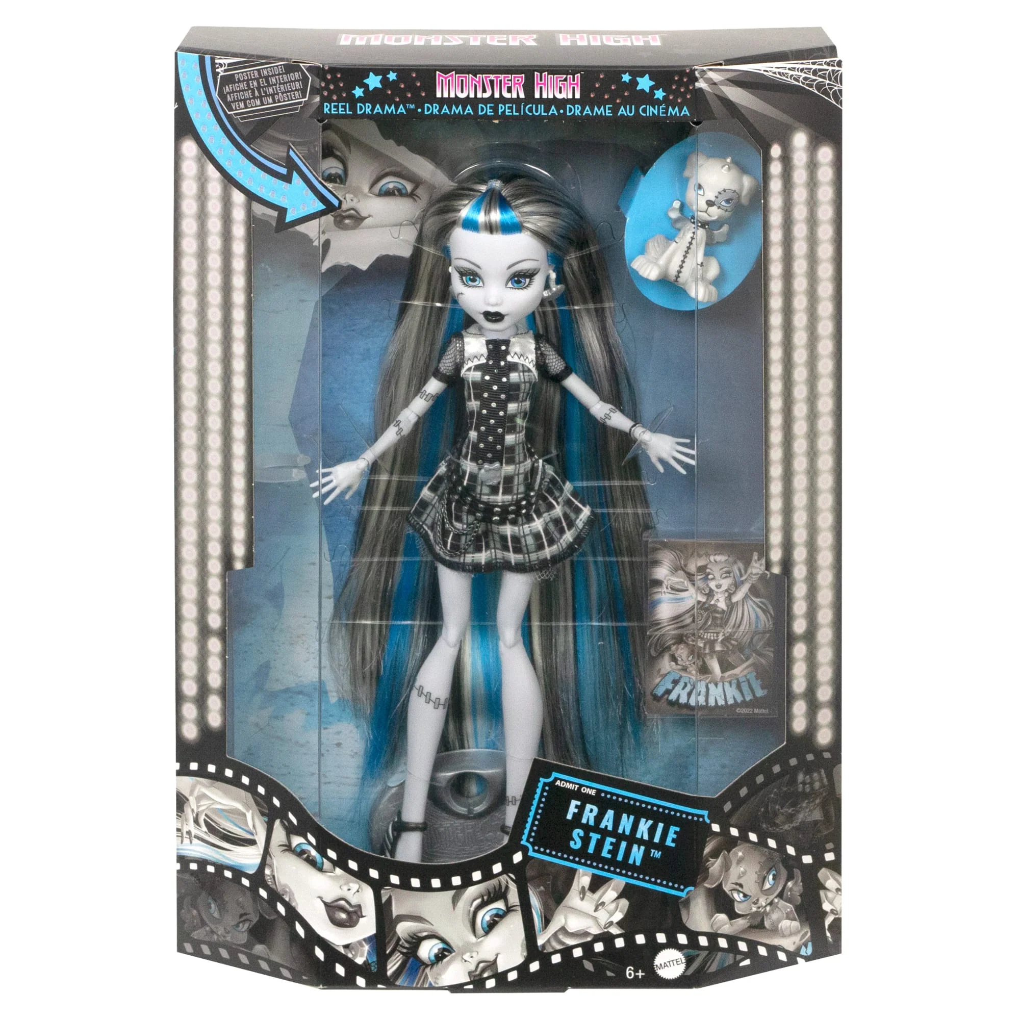 Muñeca Frankie Stein De Monster High En Blanco Y Negro Con Pósteres - Image 6