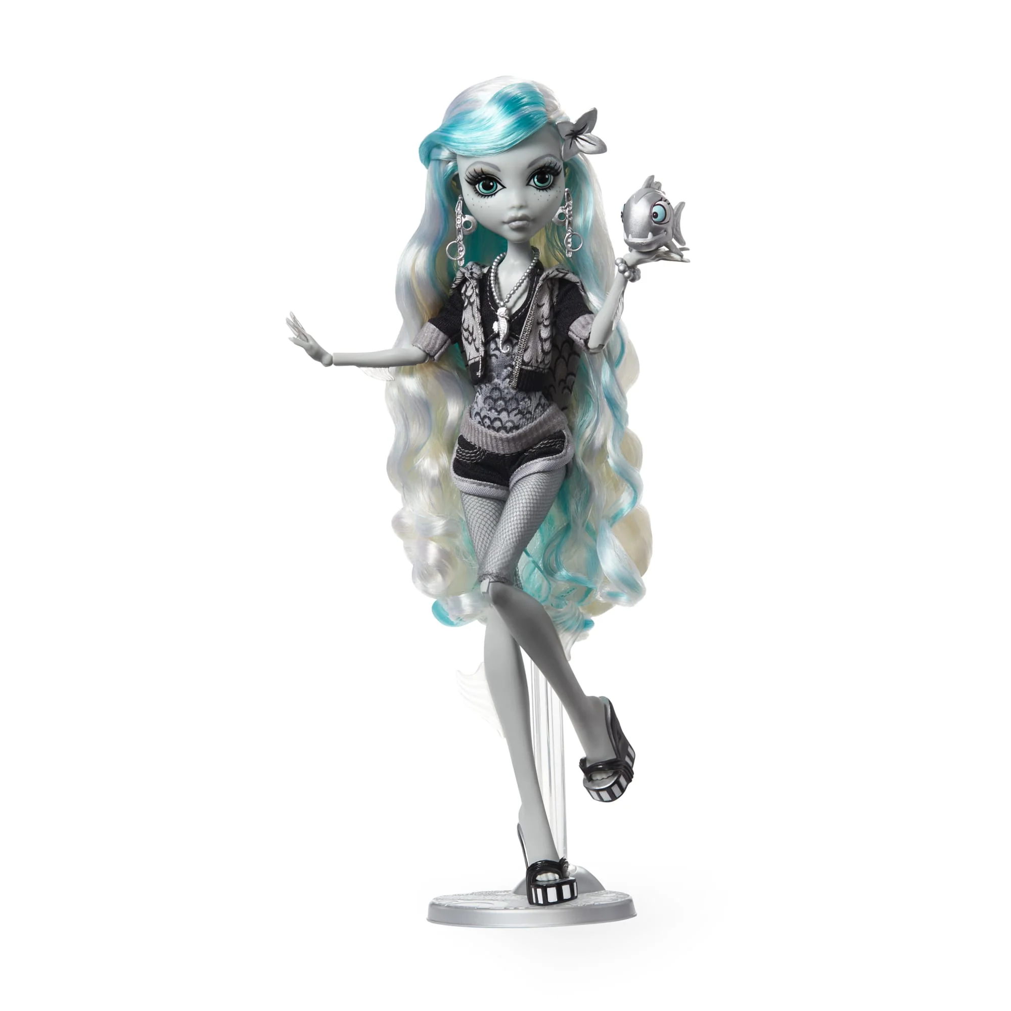 Monster High Lagoona Blue Muñeca Con Pósteres En Blanco Y Negro - Image 2