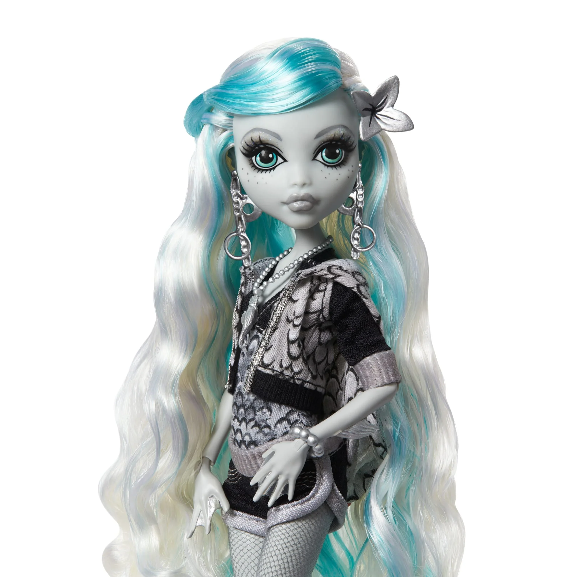 Monster High Lagoona Blue Muñeca Con Pósteres En Blanco Y Negro - Image 3
