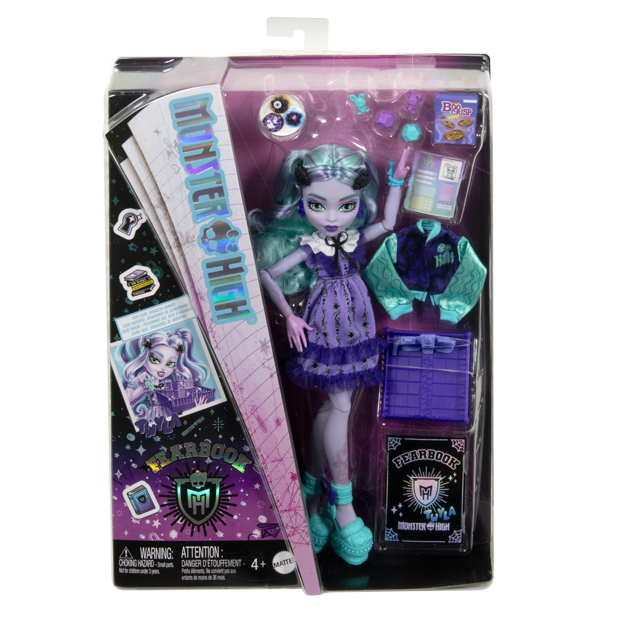 Monster High Fearbook Twyla Fashion Doll With Varsity Jacket, Yearbook, And Game Accessories - Image 6