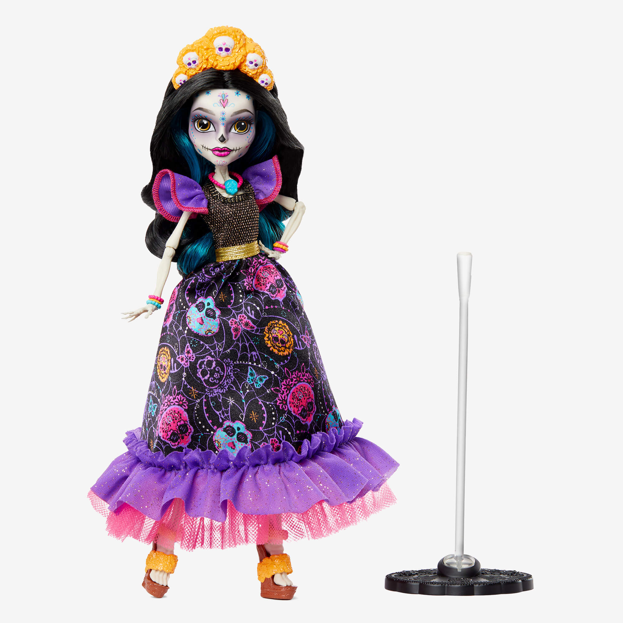 Monster High – Fêtes De Fin D’Année – Poupée Día De Muertos Skelita Calaveras - Image 2