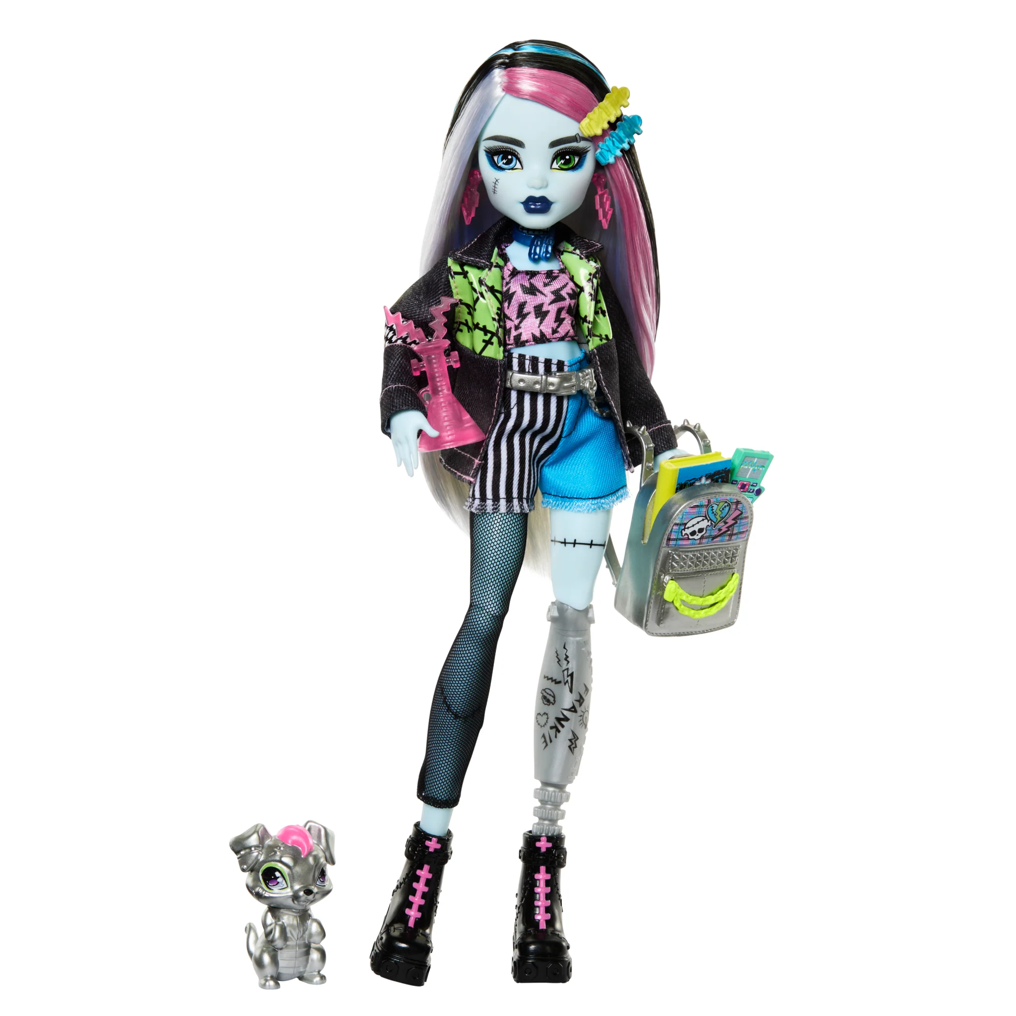 Monster High Φράνκι Κούκλα Με Ζωάκι Και Αξεσουάρ