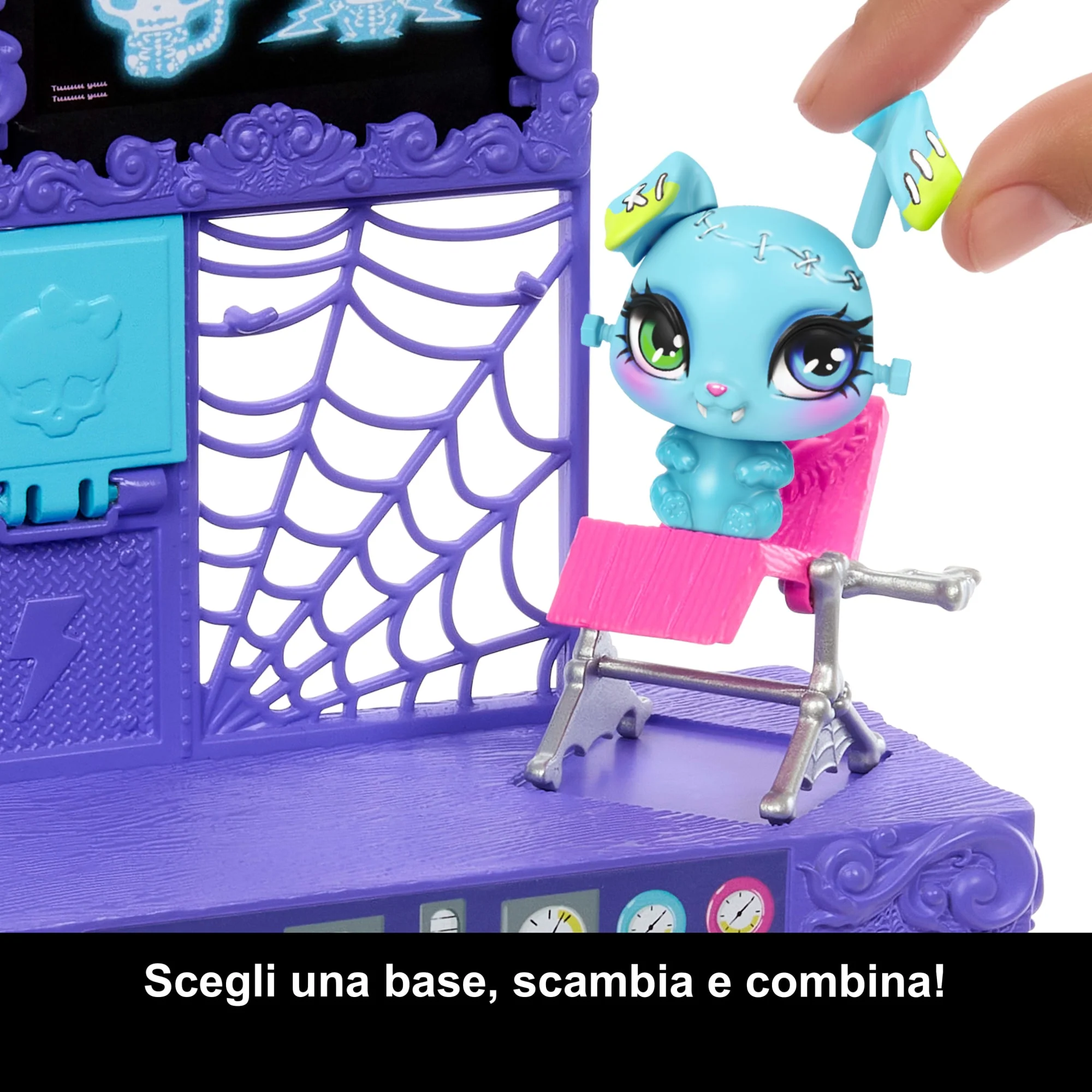 Monster High Frankie Stein Il Laboratorio Dei Cuccioli, Playset Con Bambola E Oltre 30 Accessori Per Innumerevoli Combinazioni Di Cuccioli - Image 2