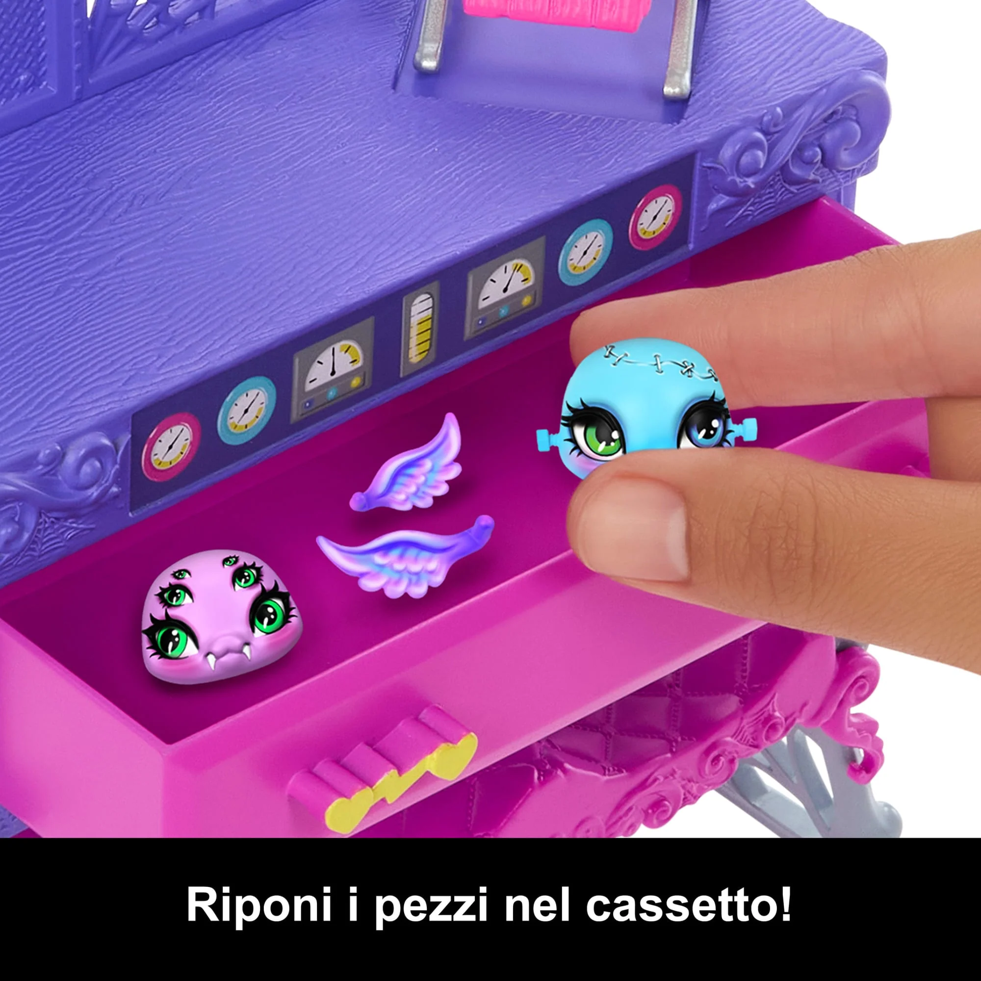 Monster High Frankie Stein Il Laboratorio Dei Cuccioli, Playset Con Bambola E Oltre 30 Accessori Per Innumerevoli Combinazioni Di Cuccioli - Image 4