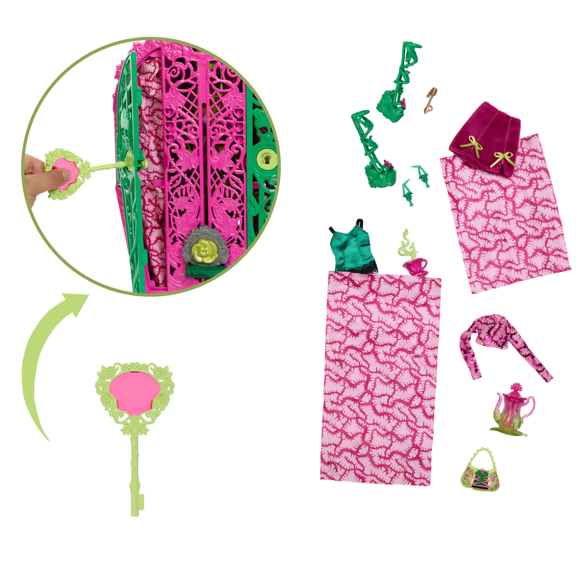 Monster High Gizemli Arkadaşlar Gizemli Bahçe Oyun Seti, Venus Mcflytrap Bebek, 19'Dan Fazla Sürpriz - Image 4