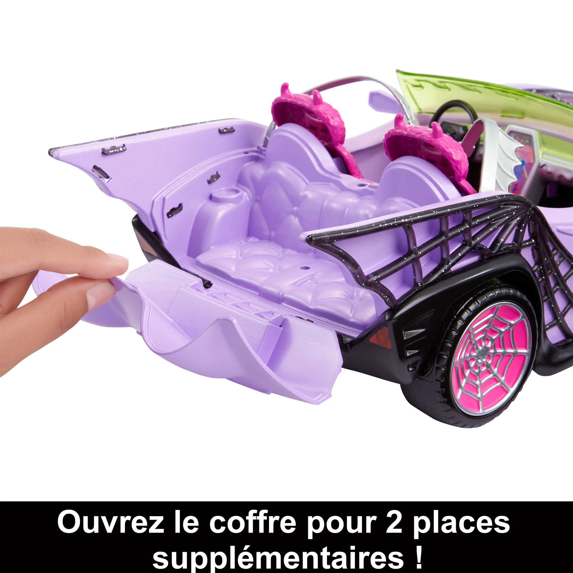 Monster High - Cabriolet Des Goules - Voiture Avec Animal - Poupée - 4 Ans Et + - Image 3