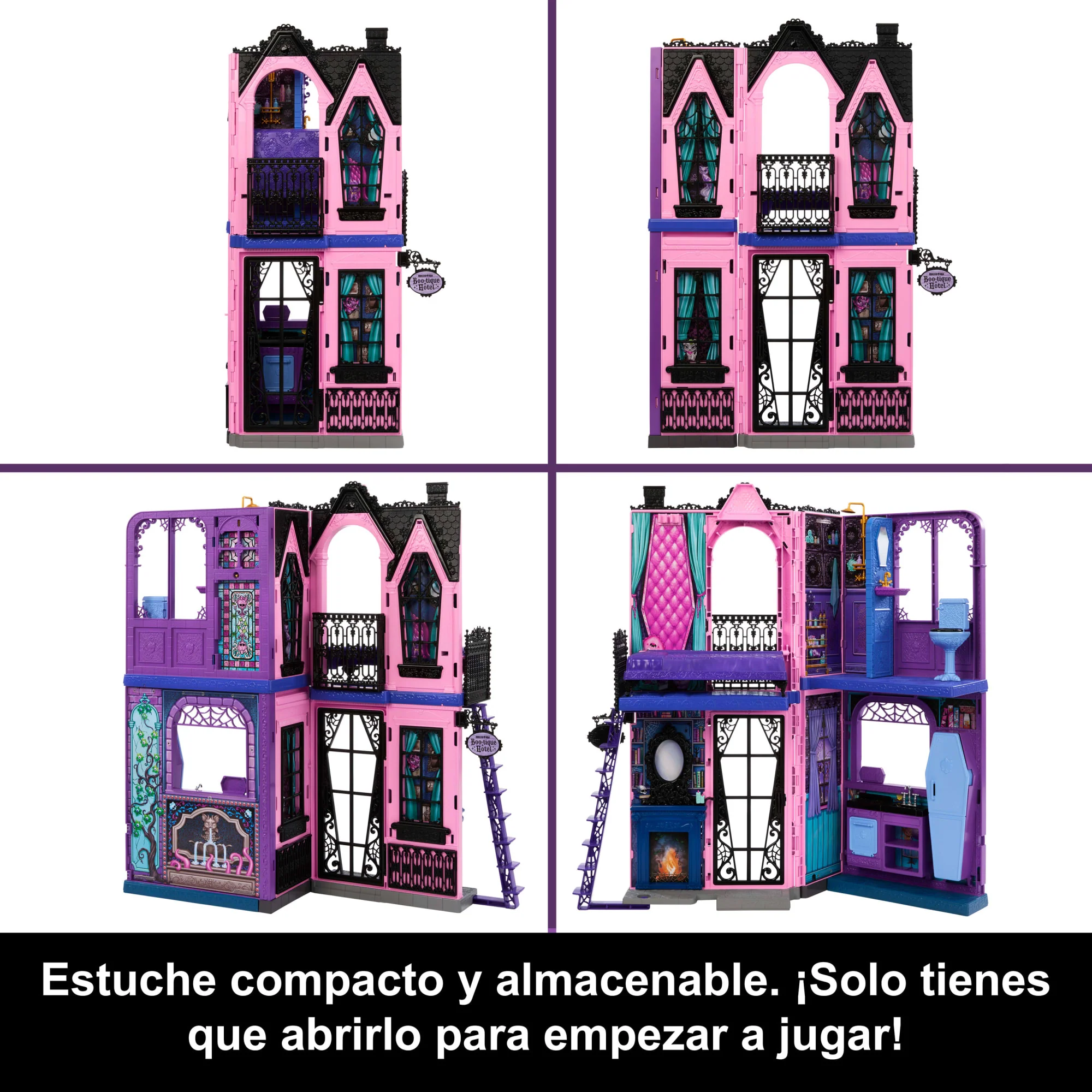 Casa De Muñecas Hotel Buuuutique De Monster High, Conjunto De Juego Con Sorpresas Espeluznantes En Cada Habitación Y Más De 13 Accesorios - Image 5