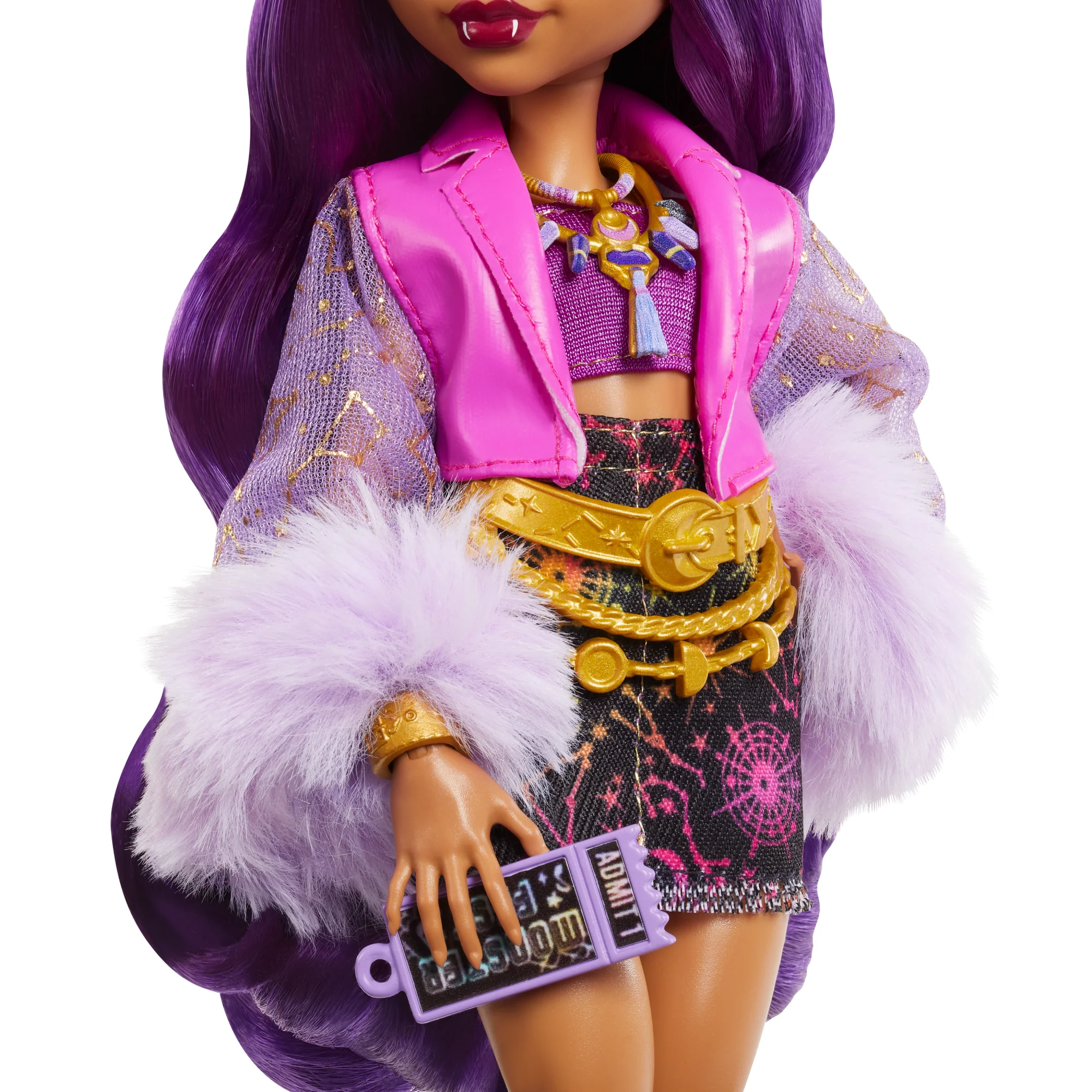 Monster High Monster Fest Clawdeen Wolf Fashion Doll With Festival Outfit, Band Poster And Accessories - Image 3