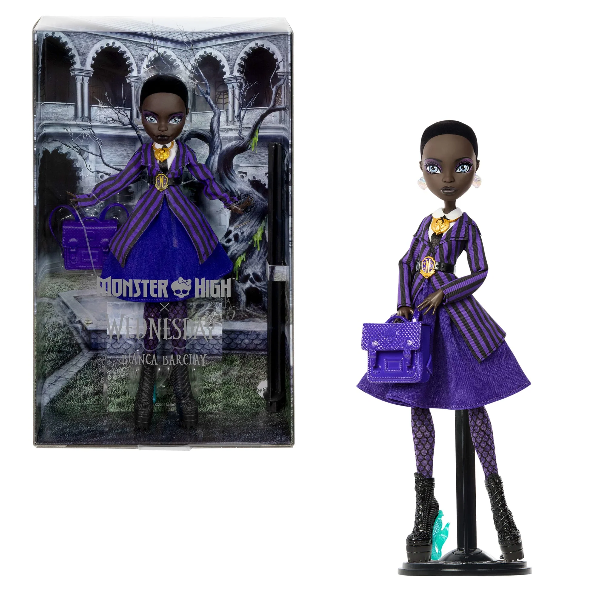 Monster High-Poupée Bianca Barclay Mercredi-Uniforme De Nevermore